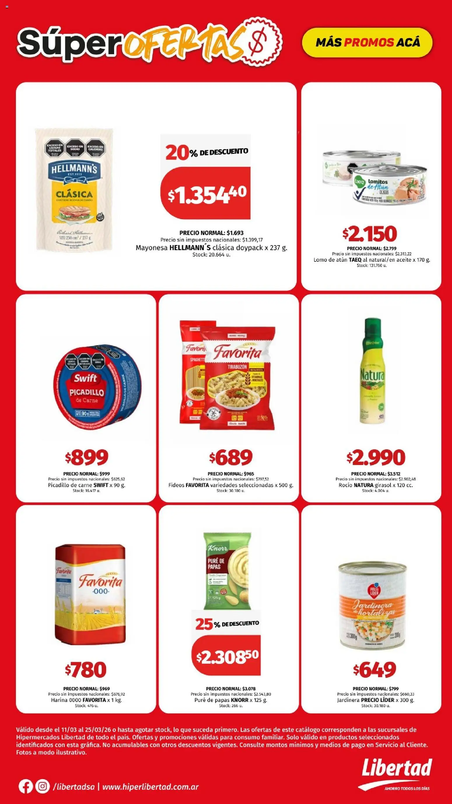 Hipermercado Libertad - SuperOfertas  │ válido desde el 11.03.2026 | Página: 2 | Productos: Aceite, Atún, Fideos, Picadillo