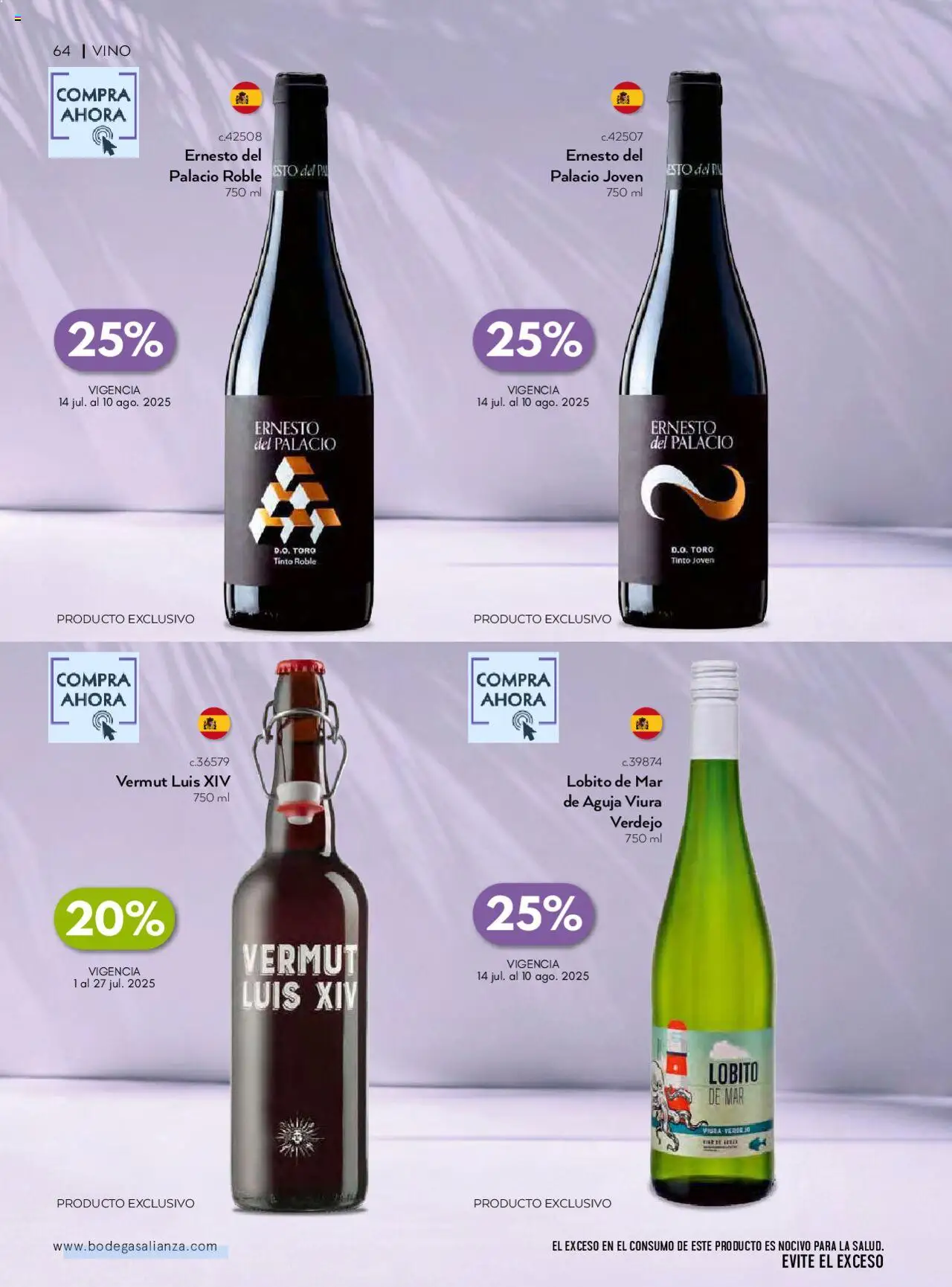 Nuevas ofertas de Bodegas Alianza válidas en toda la República Mexicana desde el 01.07.2025. ¡Encuentra las mejores ofertas en Bodegas Alianza catálogo Cava Morada! | Página: 66 | Productos: Vino