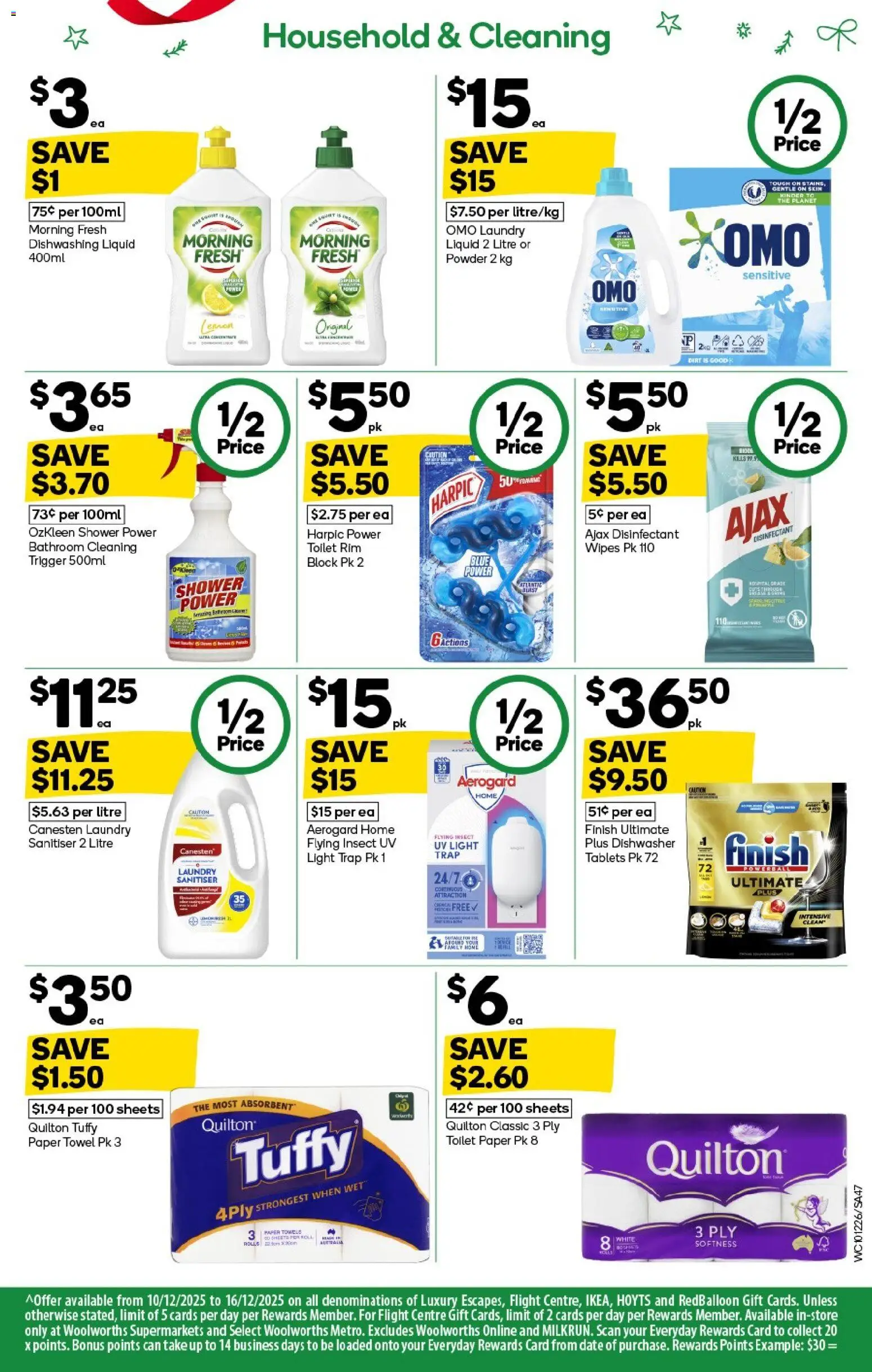 Woolworths catalogue - valid from 10.12.2025 | Page: 47 | Products: Household, Powder, Light, Tablets