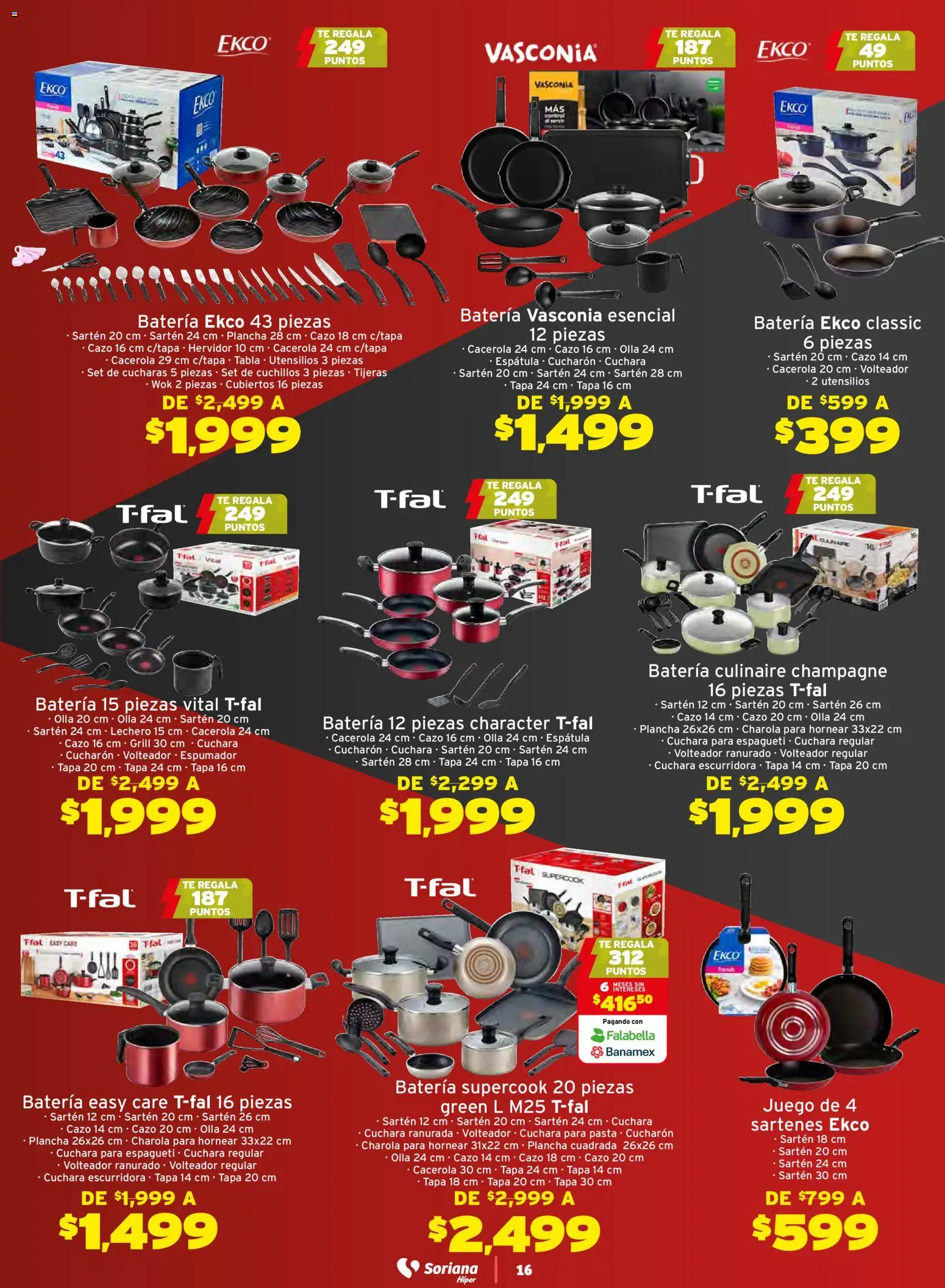 Nuevas ofertas de Soriana válidas en toda la República Mexicana desde el 21.11.2025. ¡Encuentra las mejores ofertas en Soriana - Black Prices Híper Nacional! | Página: 16 | Productos: Pasta, Cacerola, Cucharón, Té