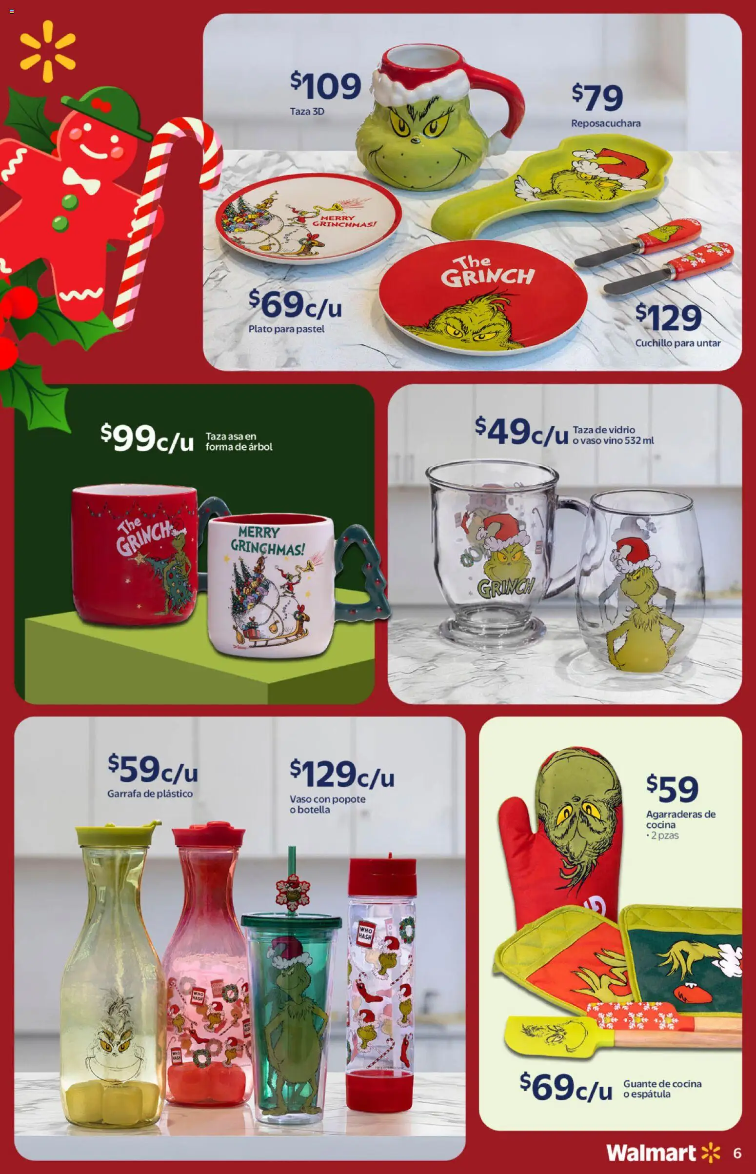 Nuevas ofertas de Walmart válidas en toda la República Mexicana desde el 21.10.2025. ¡Encuentra las mejores ofertas en Walmart catálogo Navidad! | Página: 6 | Productos: Espátula, Cocina, Vino, Cuchillo