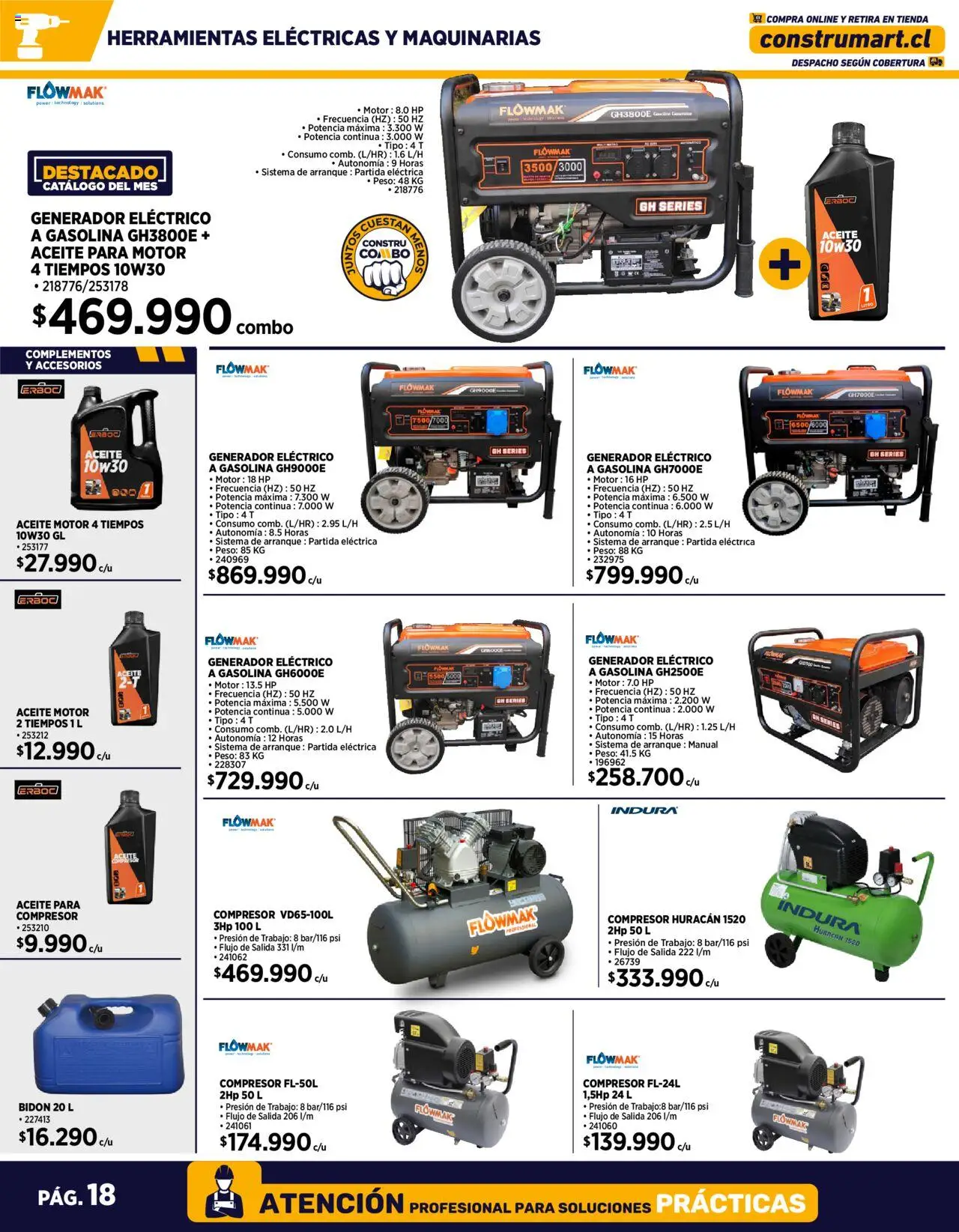 Construmart ofertas  │ válido desde el 01.08.2025 | Página: 18 | Productos: Peso, Bidón, Aceite