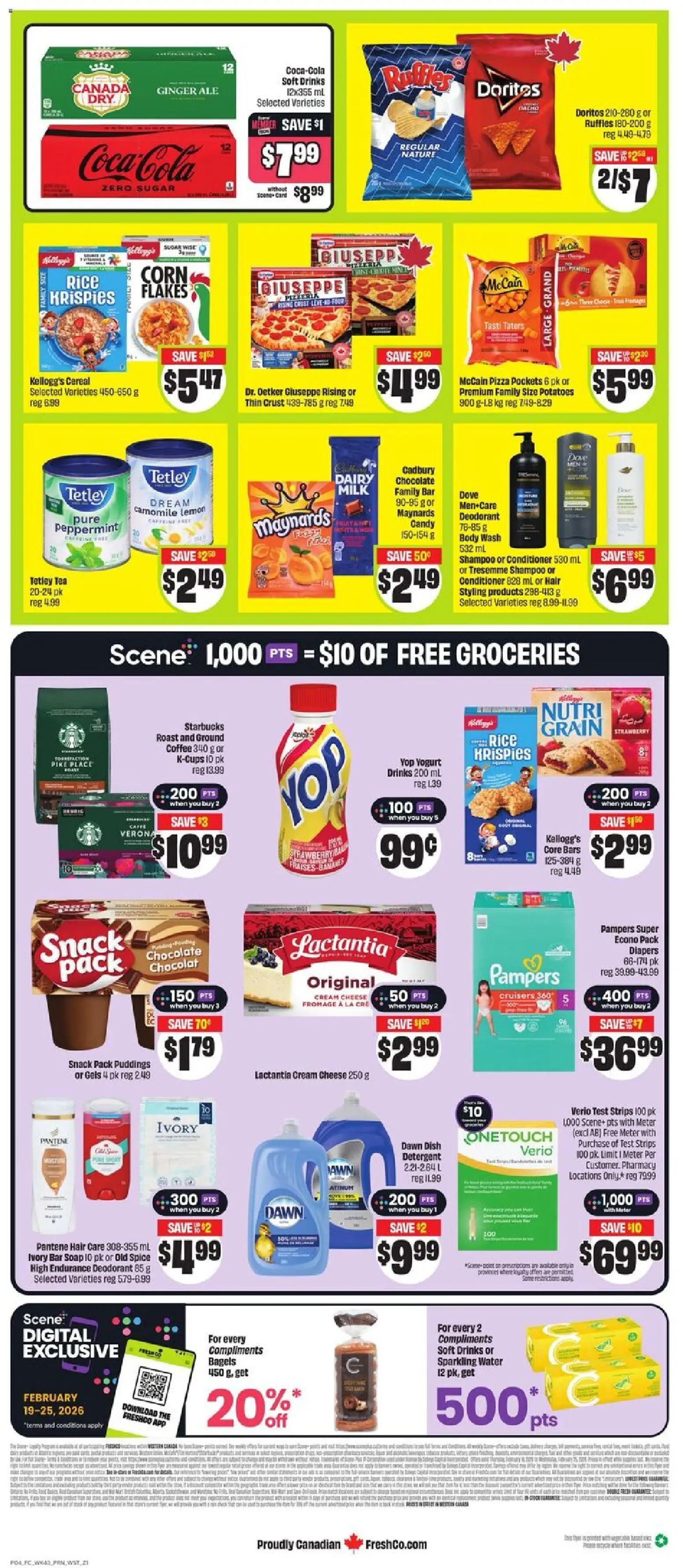 FreshCo flyer valid from 19.02.2026 | Page: 2 | Products: Soap, Body wash, Yogurt, Coffee