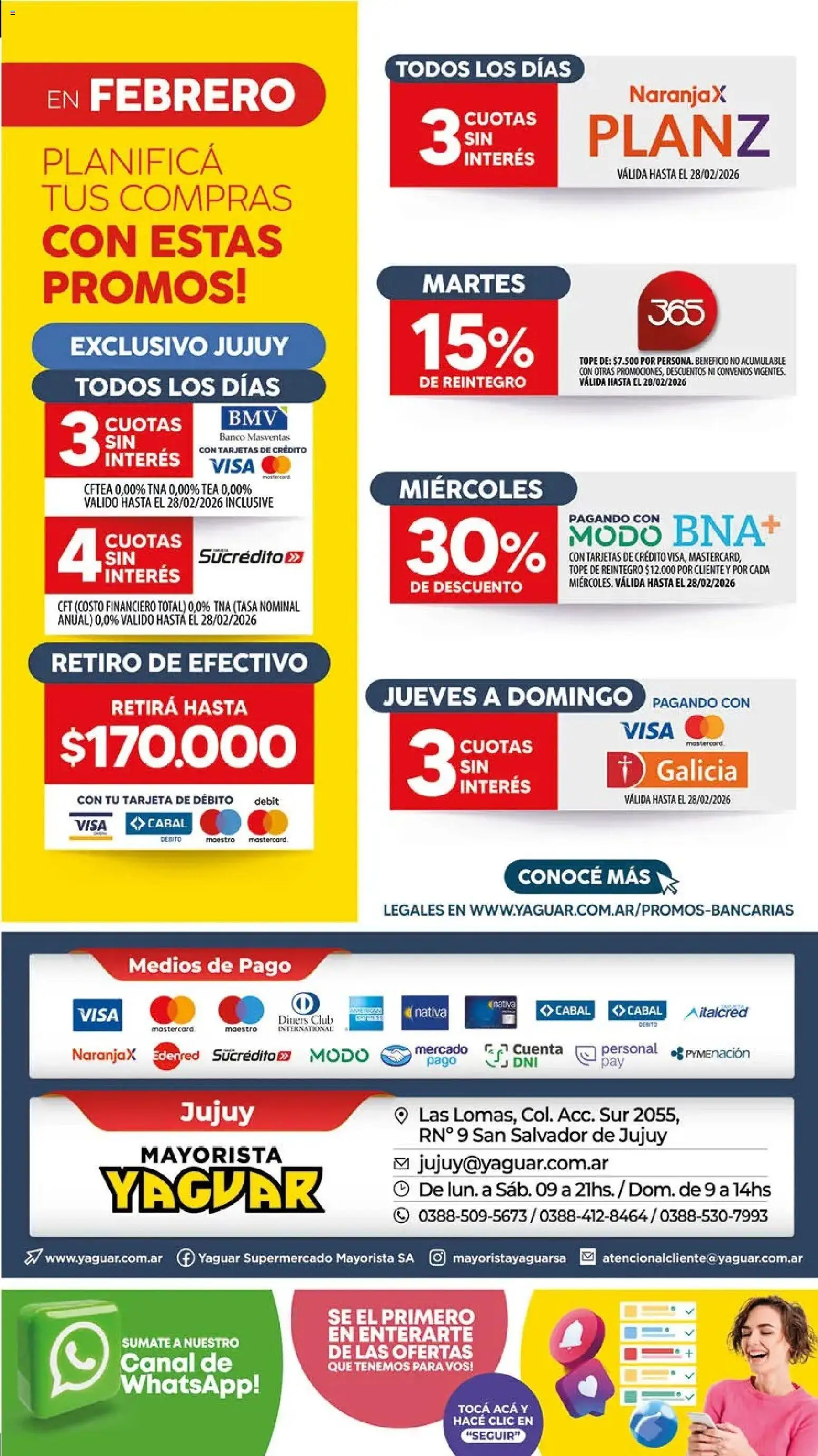 Yaguar - Oferta Semanal Jujuy │ válido desde el 16.02.2026 | Página: 16 | Productos: Banco