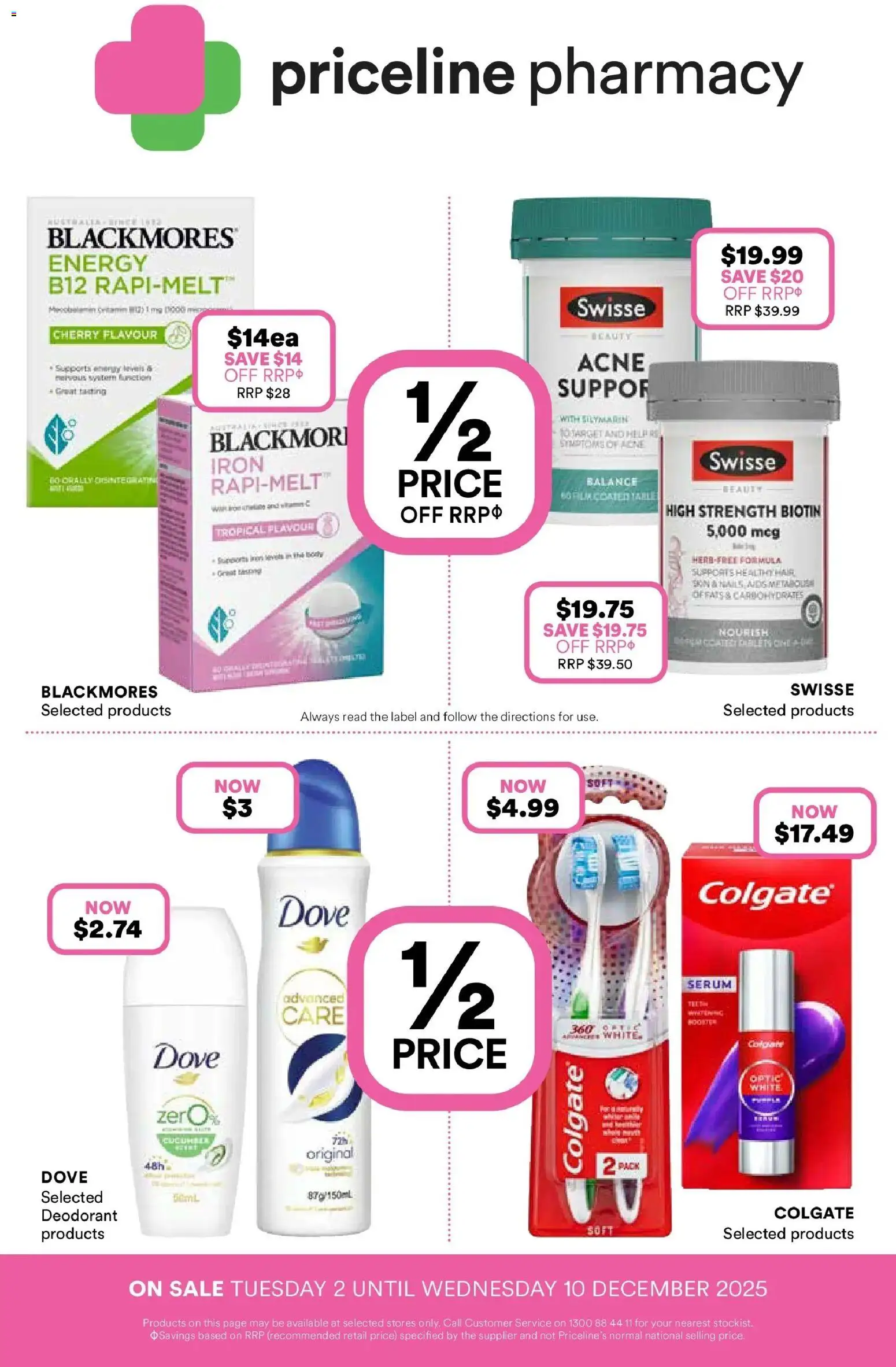 Priceline Pharmacy catalogue - valid from 01.12.2025 | Page: 32 | Products: Deodorant, Acne, Iron