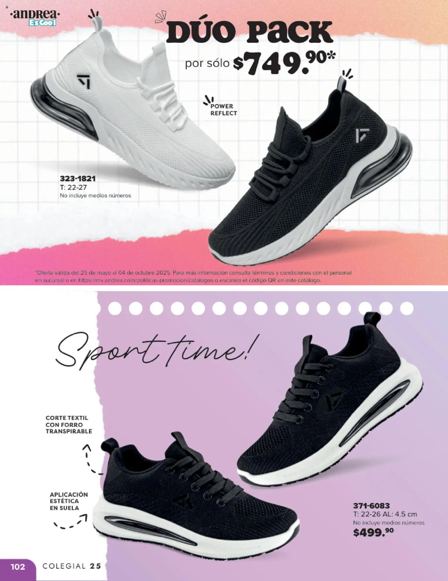 Nuevas ofertas de Andrea válidas en toda la República Mexicana desde el 25.05.2025. ¡Encuentra las mejores ofertas en Andrea catálogo Colegial ! | Página: 102