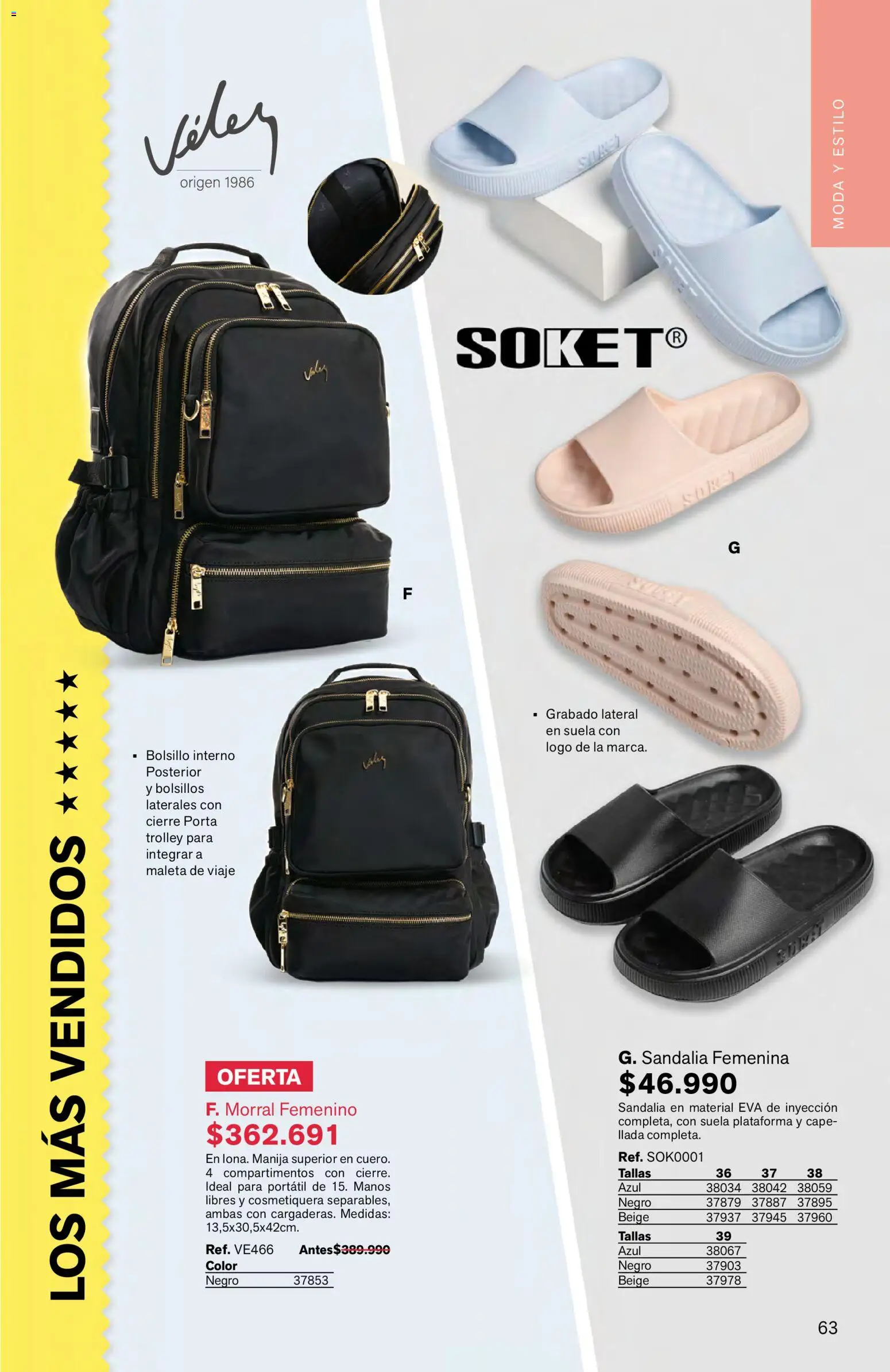 Leonisa revista - valida desde el 16.03.2026 | Página: 63 | Productos: Maleta, Maleta de viaje, Morral