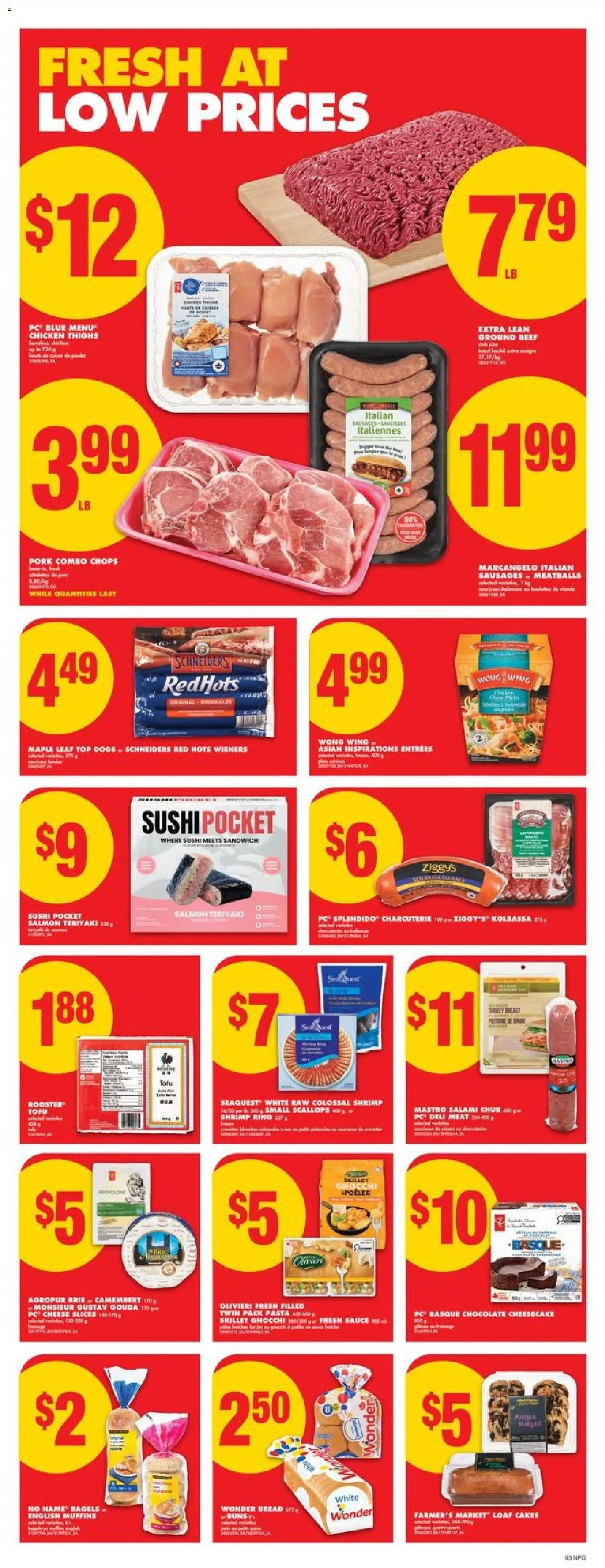 No Frills flyer valid from 12.02.2026 | Page: 4 | Products: Bread, Chocolate, Salami, Pork