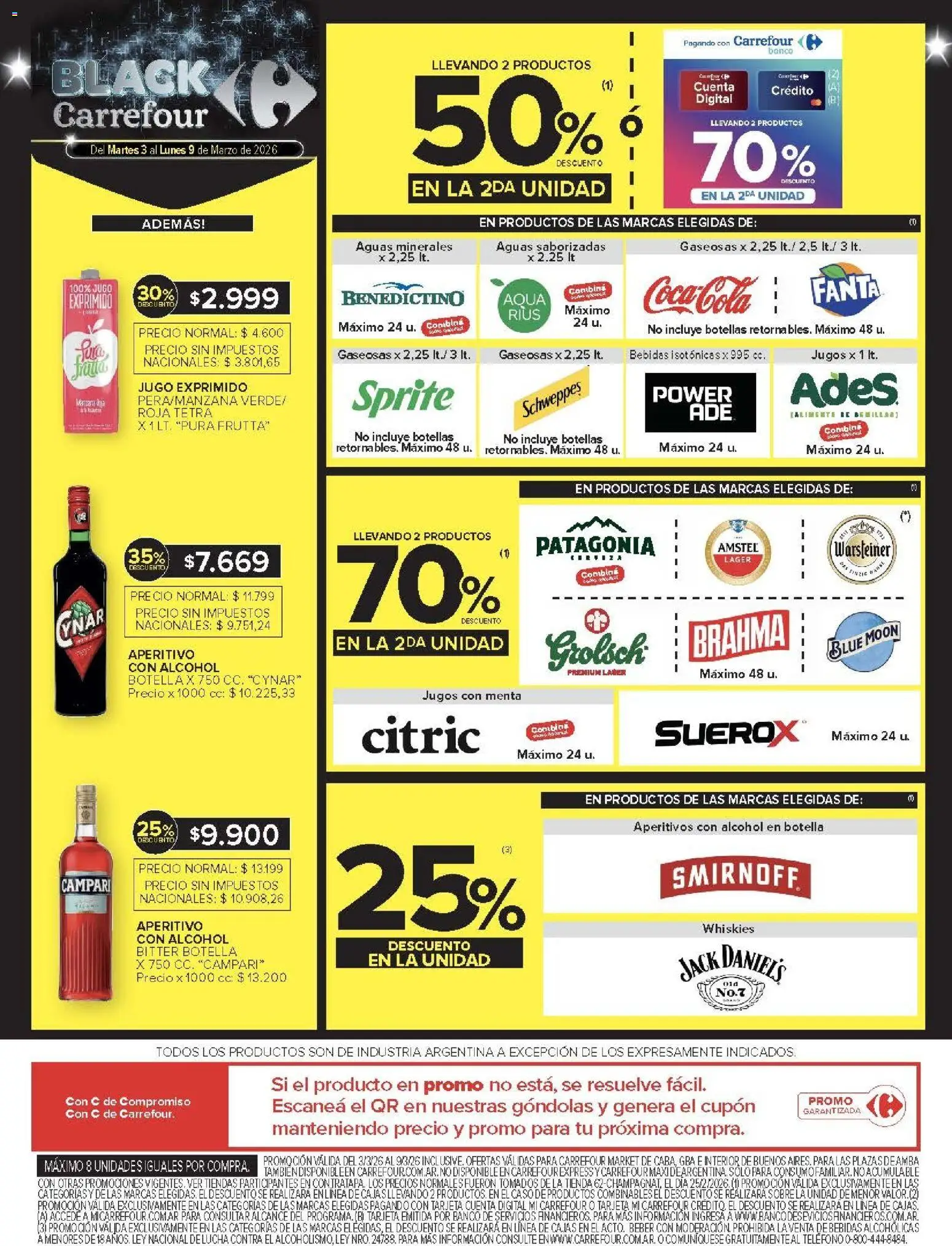 Carrefour ofertas │ válido desde el 03.03.2026 | Página: 48 | Productos: Botella, Banco, Manzana, Jugo