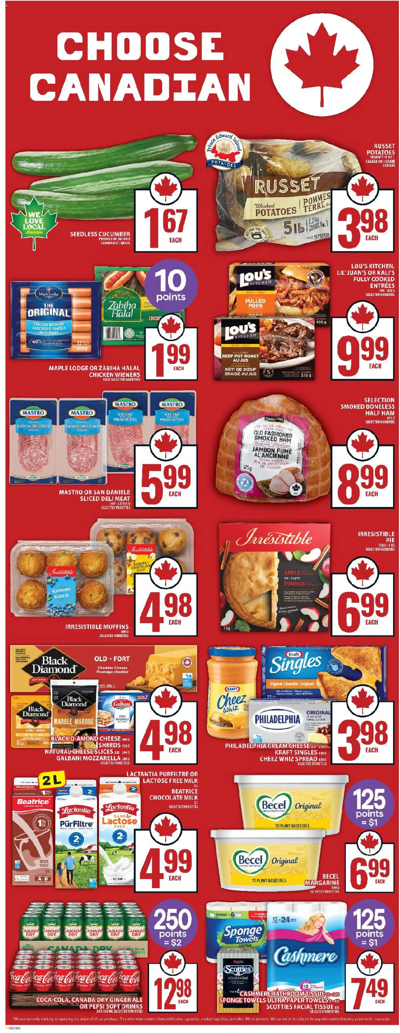 Food Basics flyer valid from 04.12.2025 | Page: 6 | Products: Potatoes, Bag, Sponge, Milk