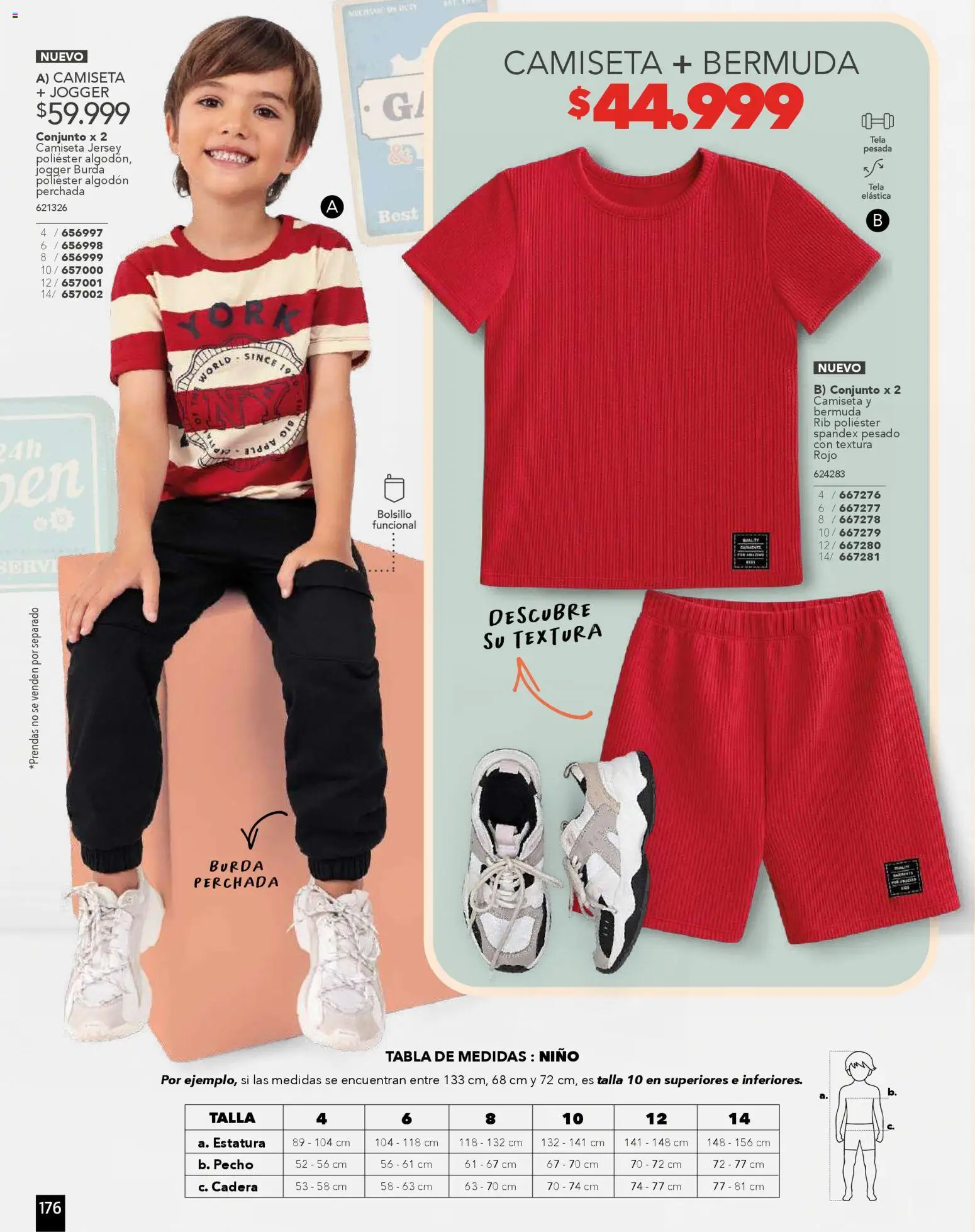 Pacifika revista - valida desde el 01.11.2025 | Página: 176 | Productos: Algodón, Bermuda, Camiseta, Conjunto