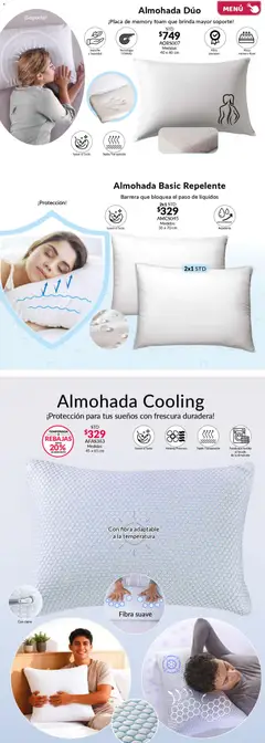 Vista previa de Colchas Concord catálogo, nuevo folleto de la tienda, válido en México a partir del 01.02.2026 | Página: 100 | Productos: Funda, Repelente, Almohada