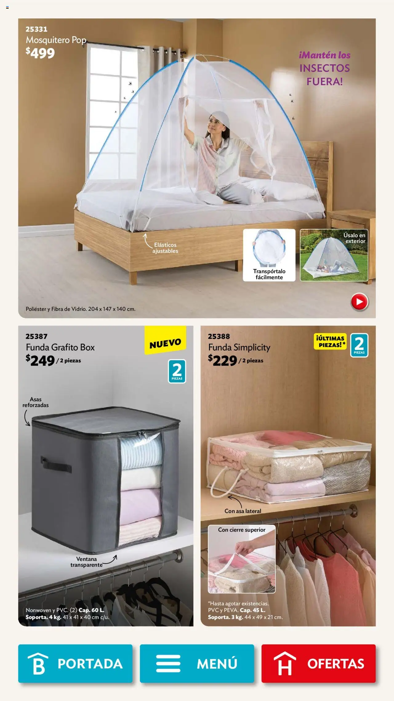 Nuevas ofertas de Betterware válidas en toda la República Mexicana desde el 01.09.2025. ¡Encuentra las mejores ofertas en Betterware - Campaña 9 2025! | Página: 18 | Productos: Mosquitero, Funda
