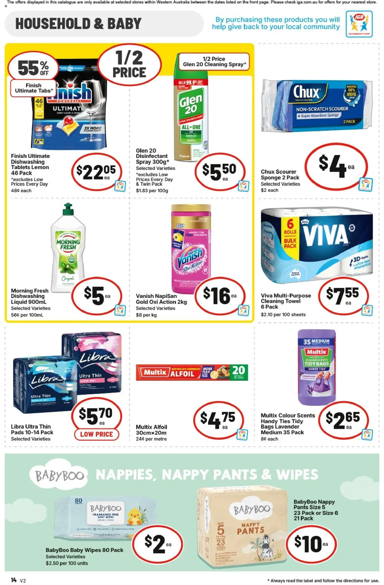 IGA catalogue - valid from 28.01.2026 | Page: 14 | Products: Household, Fragrance, Sponge, Tablets