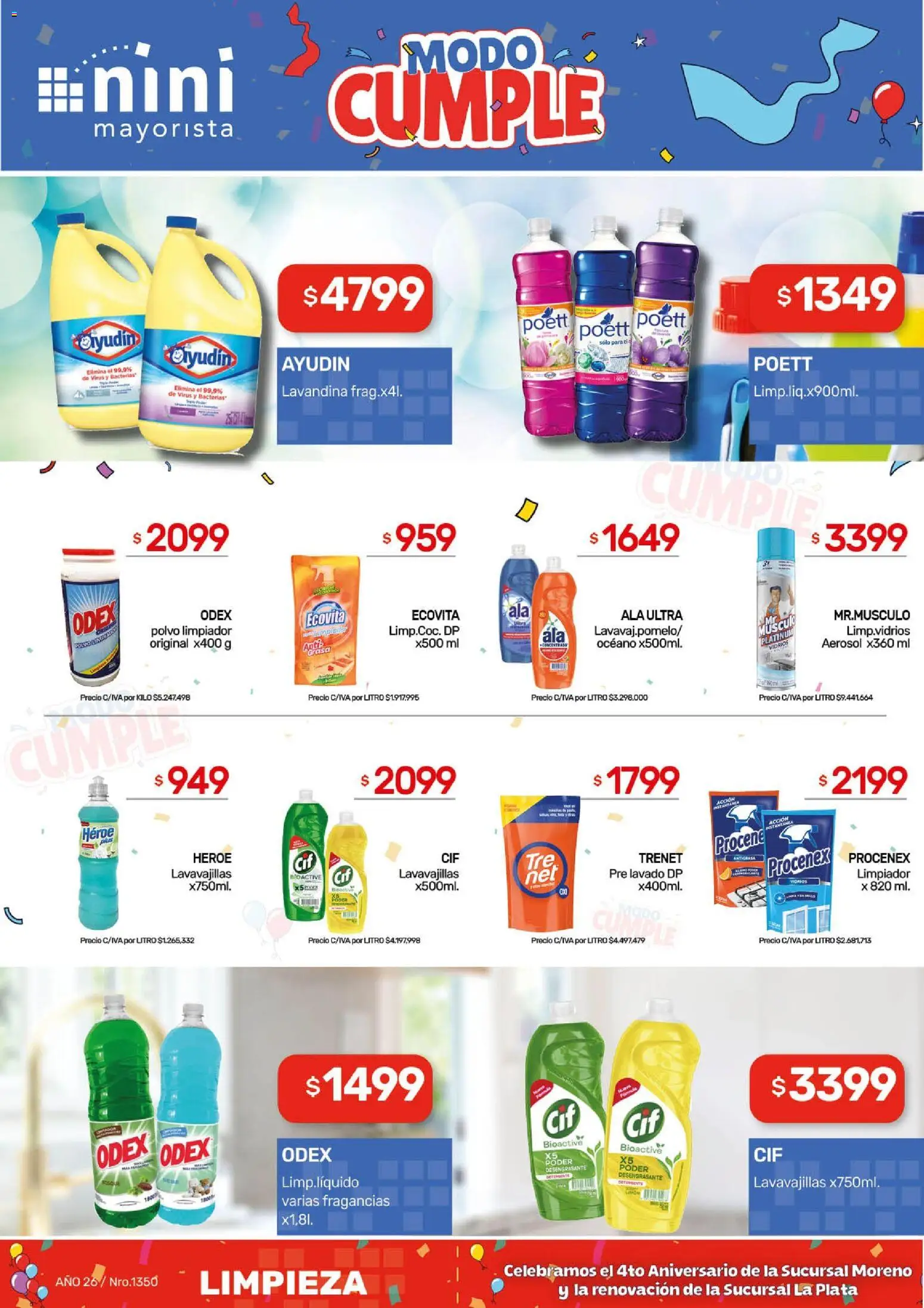 NINI Mayorista - Ofertas │ válido desde el 09.03.2026 | Página: 12 | Productos: Lavavajillas, Polvo, Limón, Limpiador