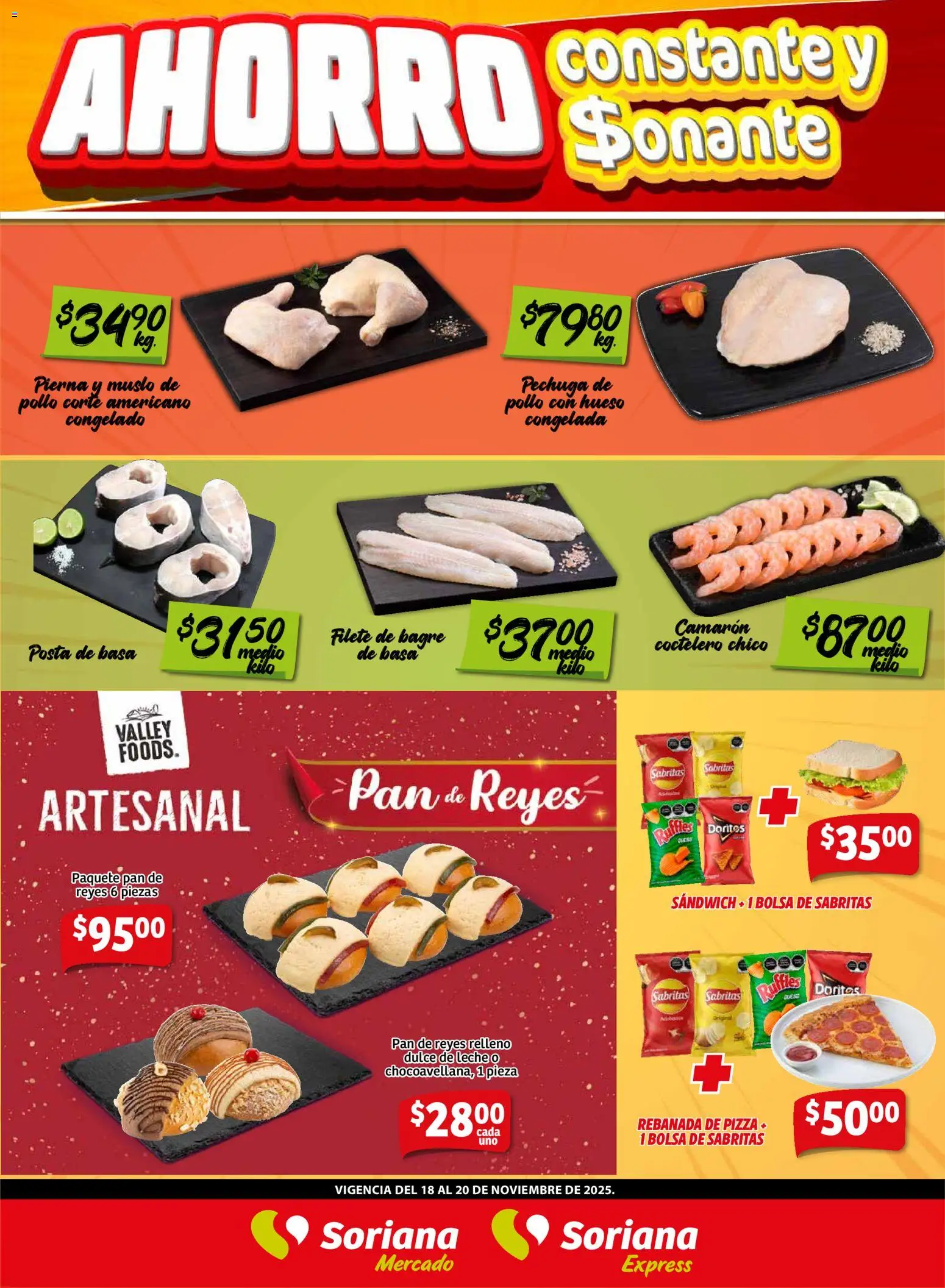 Nuevas ofertas de Soriana válidas en toda la República Mexicana desde el 18.11.2025. ¡Encuentra las mejores ofertas en Soriana - Frescos del Mandado Mercado: Nuevo León! | Página: 2 | Productos: Dulce de leche, Leche, Pan, Pizza