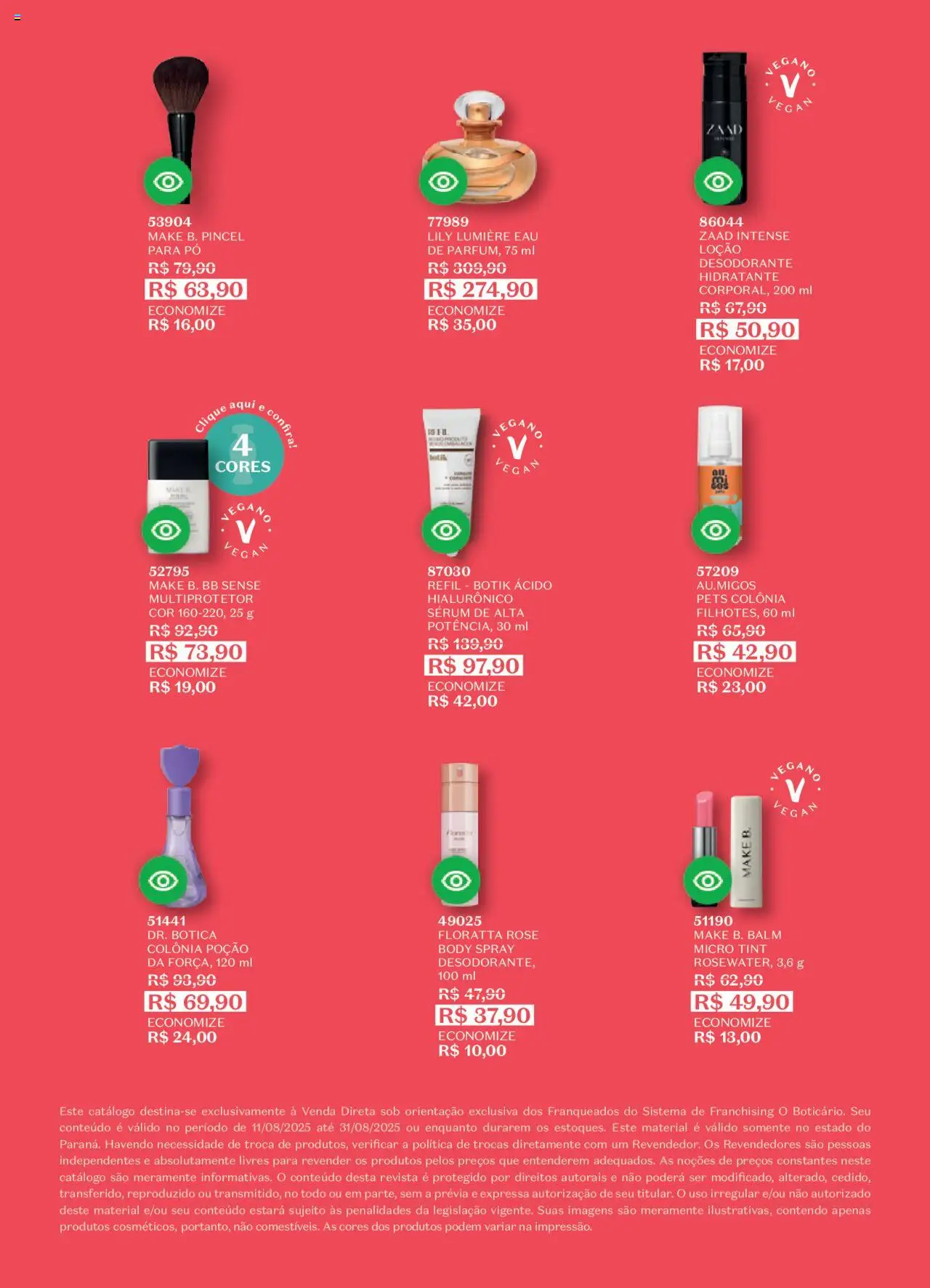 O Boticário Folheto - válido de 11.08.2025 | Página: 194 | Produtos: Pincel, Desodorante, Sérum, Body