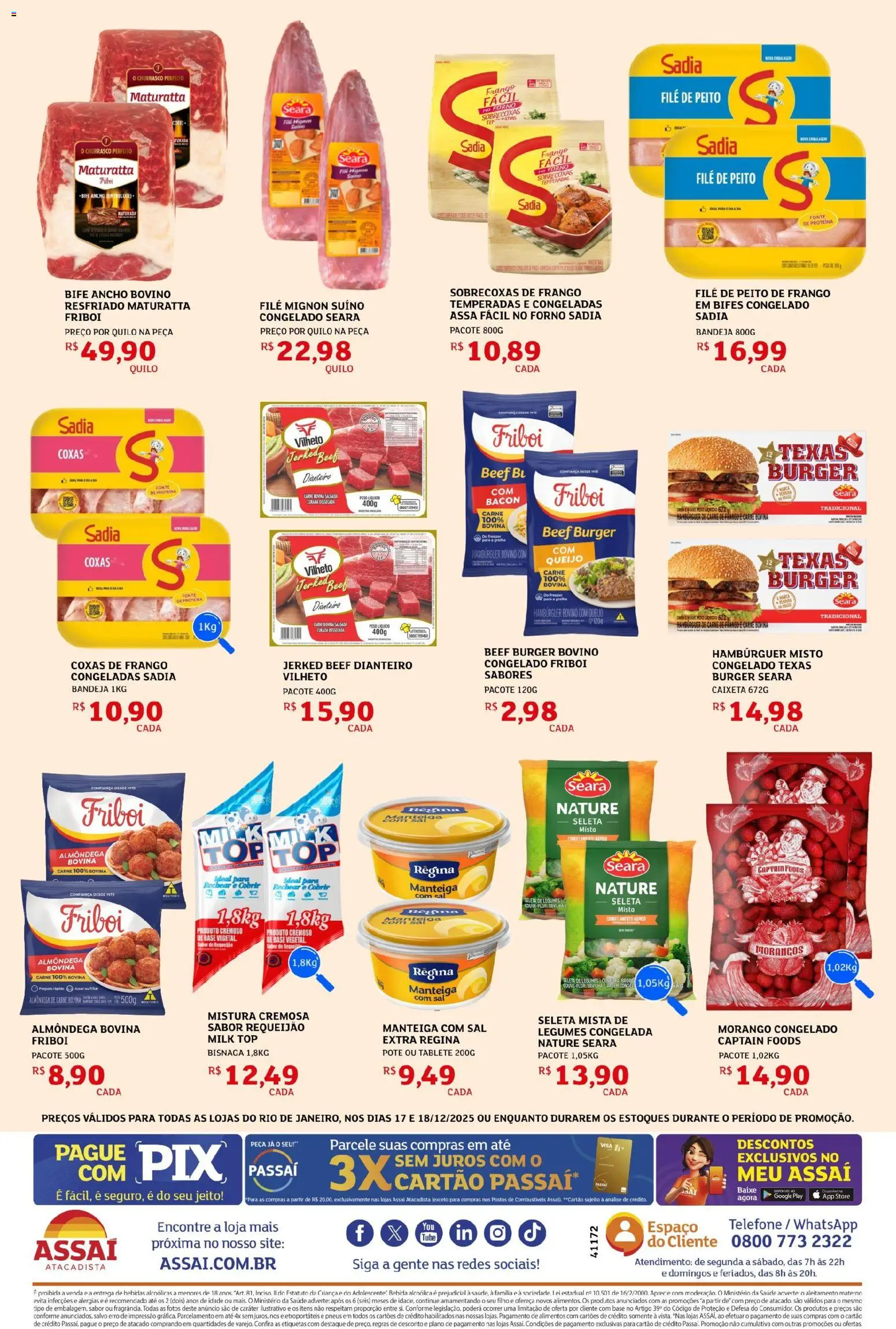 Assaí Atacadista Folheto - válido de 17.12.2025 | Página: 2 | Produtos: Ervilha, Filé mignon, Pneus, Sal