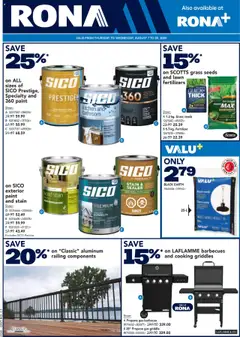Preview of Rona weekly flyer / circulaire from shop Rona valid from 07.08.2025
