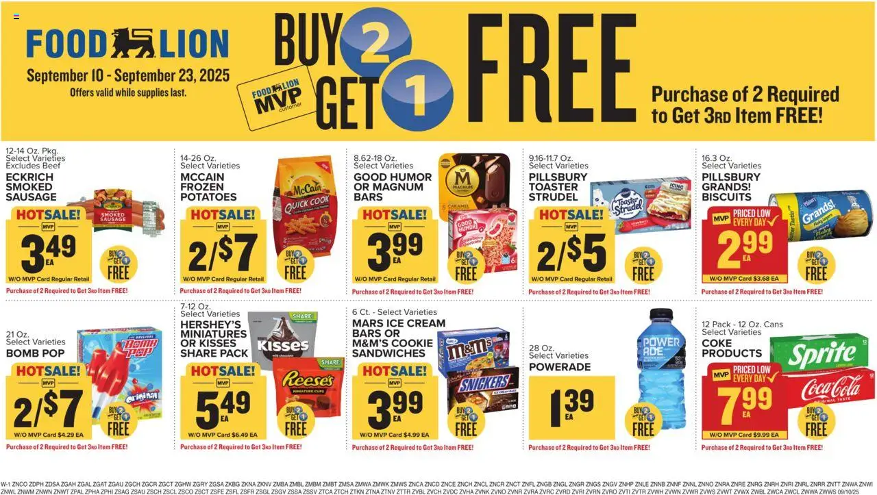 Food Lion Weekly Ad - valid from 10.09.2025 | Page: 14 | Products: Toaster, Cream, Potatoes, Sausage