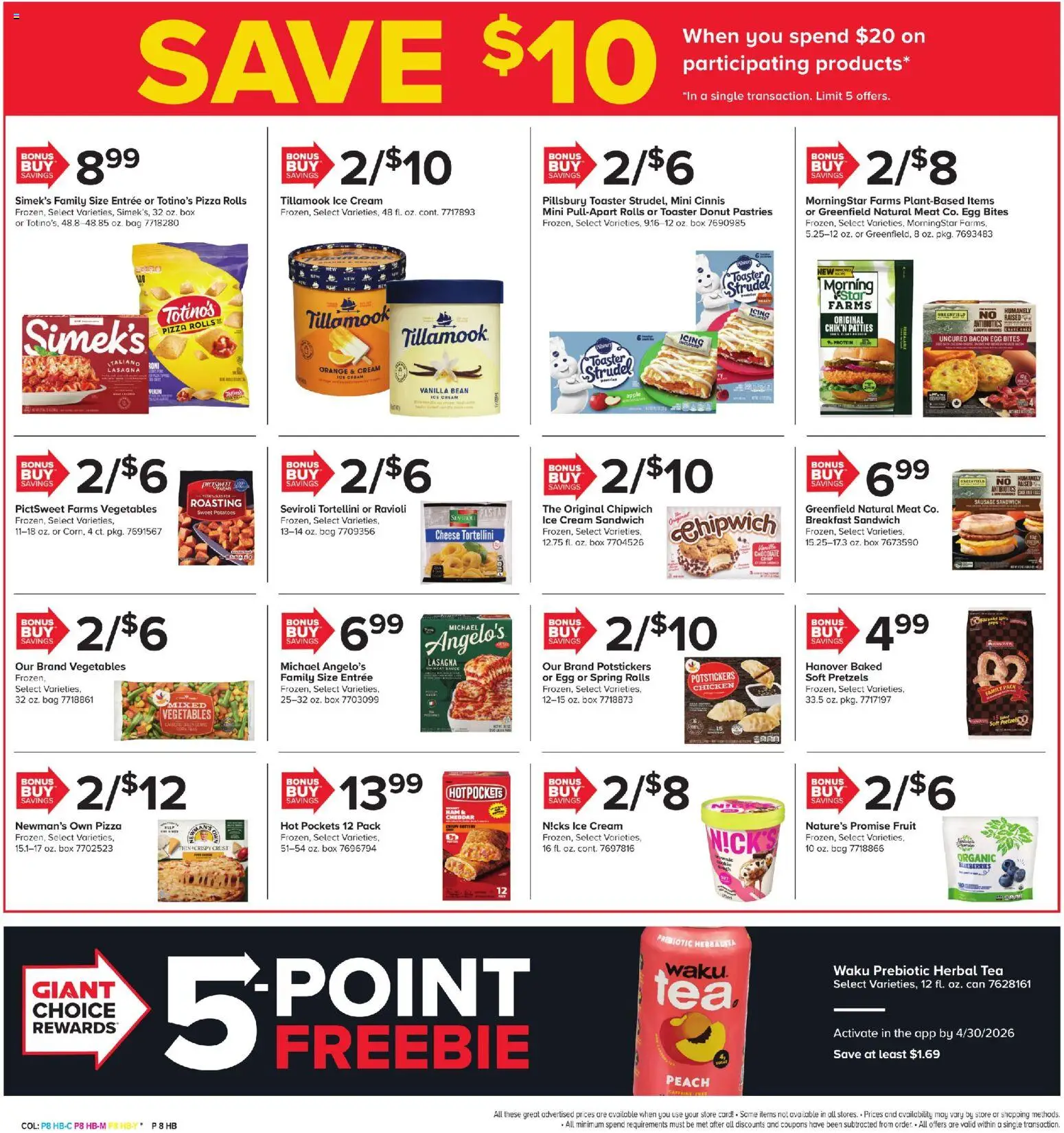 Giant Weekly Ad - valid from 24.04.2026 | Page: 6 | Products: Cheese, Pizza, Vegetables, Chocolate Chip