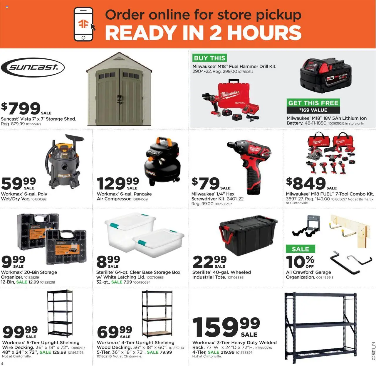 Mills Fleet Farm Weekly Ad - valid from 31.07.2025 | Page: 4 | Products: Screwdriver, Box, Wire, Hammer