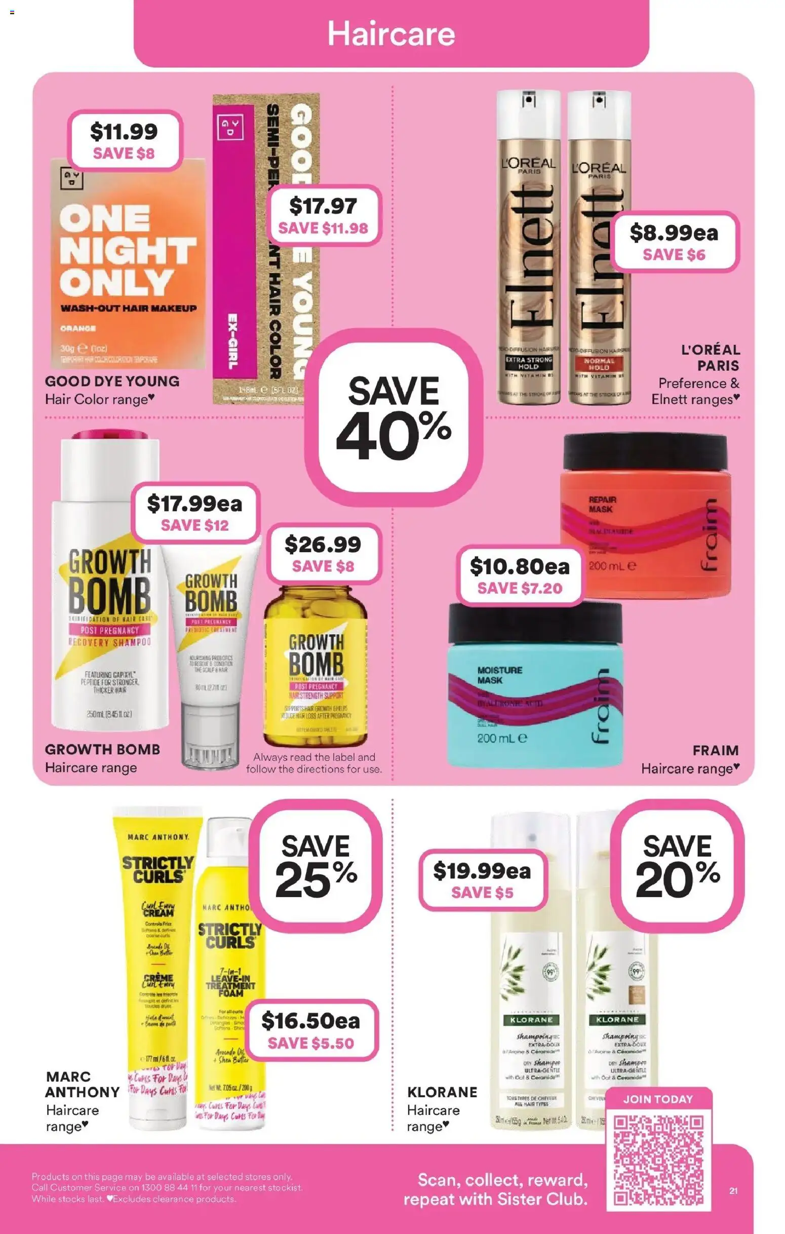Priceline Pharmacy catalogue - valid from 05.03.2026 | Page: 21 | Products: Shampoo, Makeup, Cream, Clip