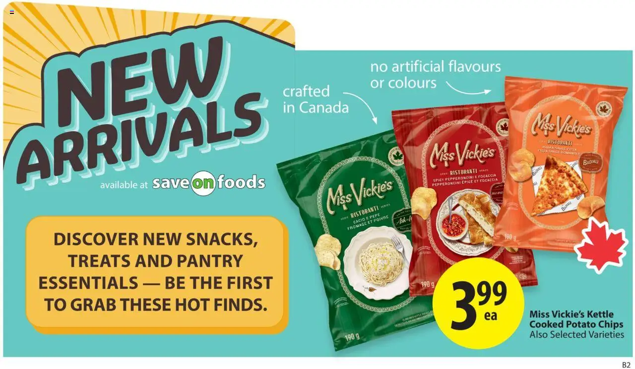 Save on foods flyer valid from 09.10.2025 | Page: 20 | Products: Chips, Vodka, Kettle, Pizza