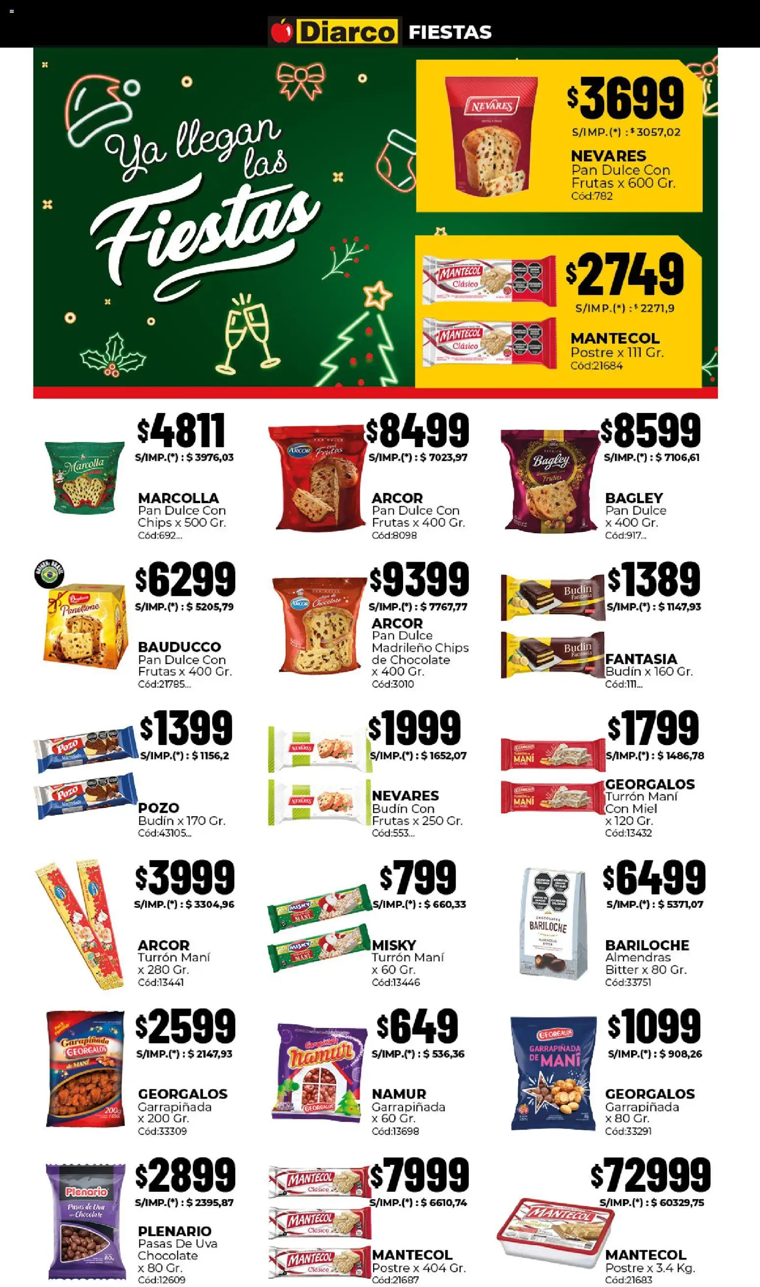 Diarco - Ofertas Sur │ válido desde el 24.11.2025 | Página: 6 | Productos: Almendras, Pasas de uva, Uva, Chocolate