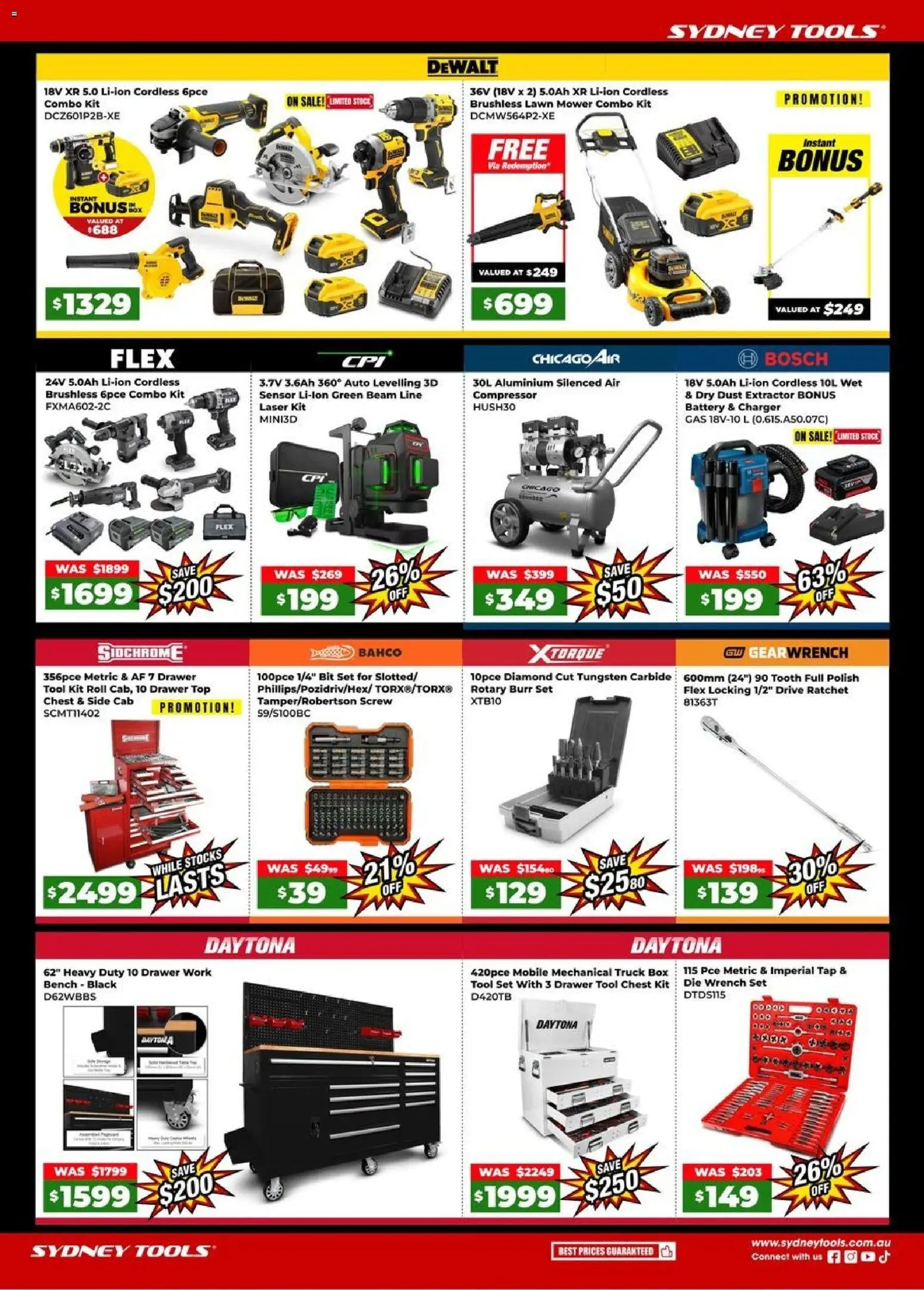 Sydney Tools catalogue - valid from 02.01.2026 | Page: 2 | Products: Drawer, Charger, Tap, Mower