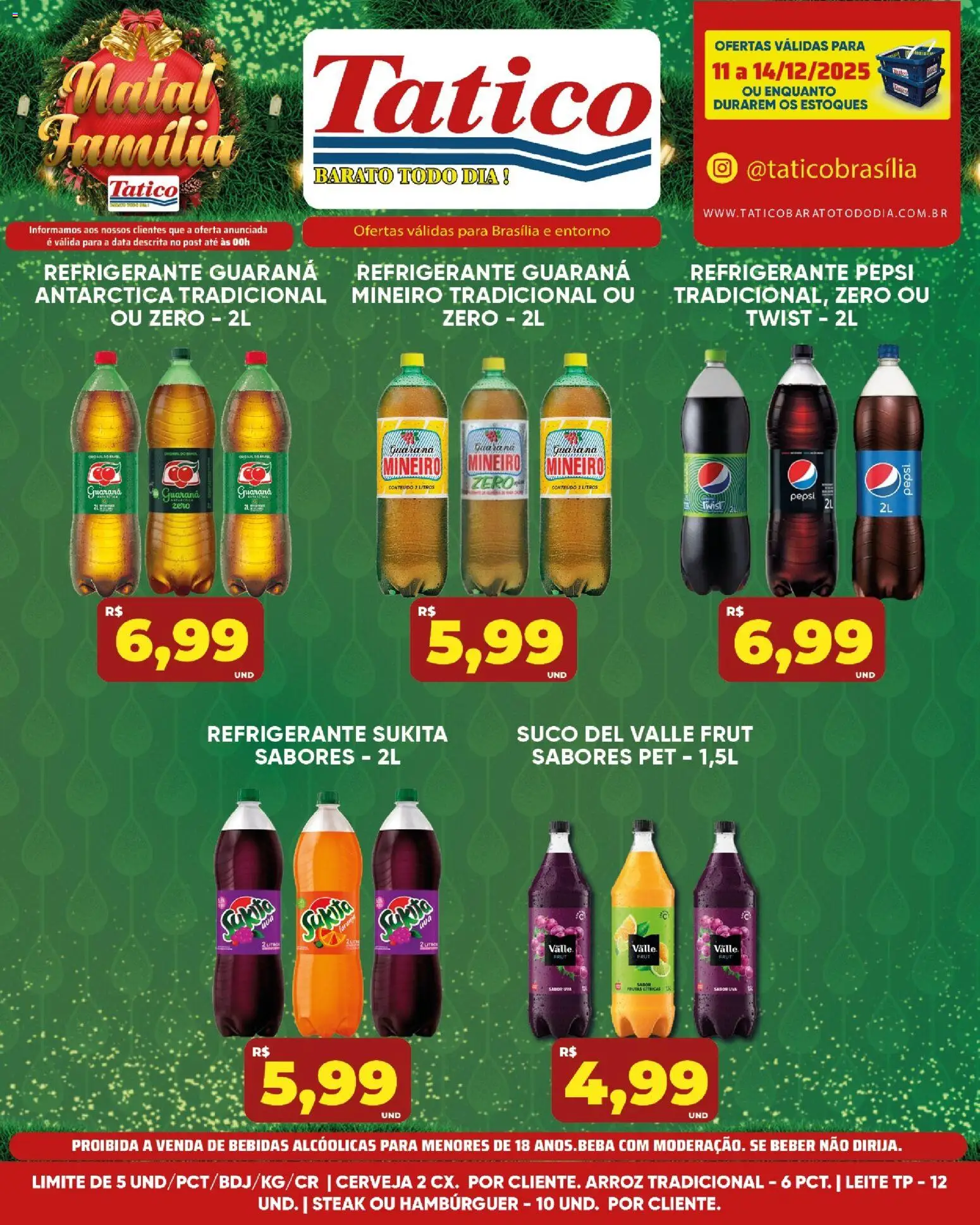 Tatico Folheto - válido de 15.12.2025 | Página: 32 | Produtos: Guaraná, Suco, Cerveja, Hambúrguer