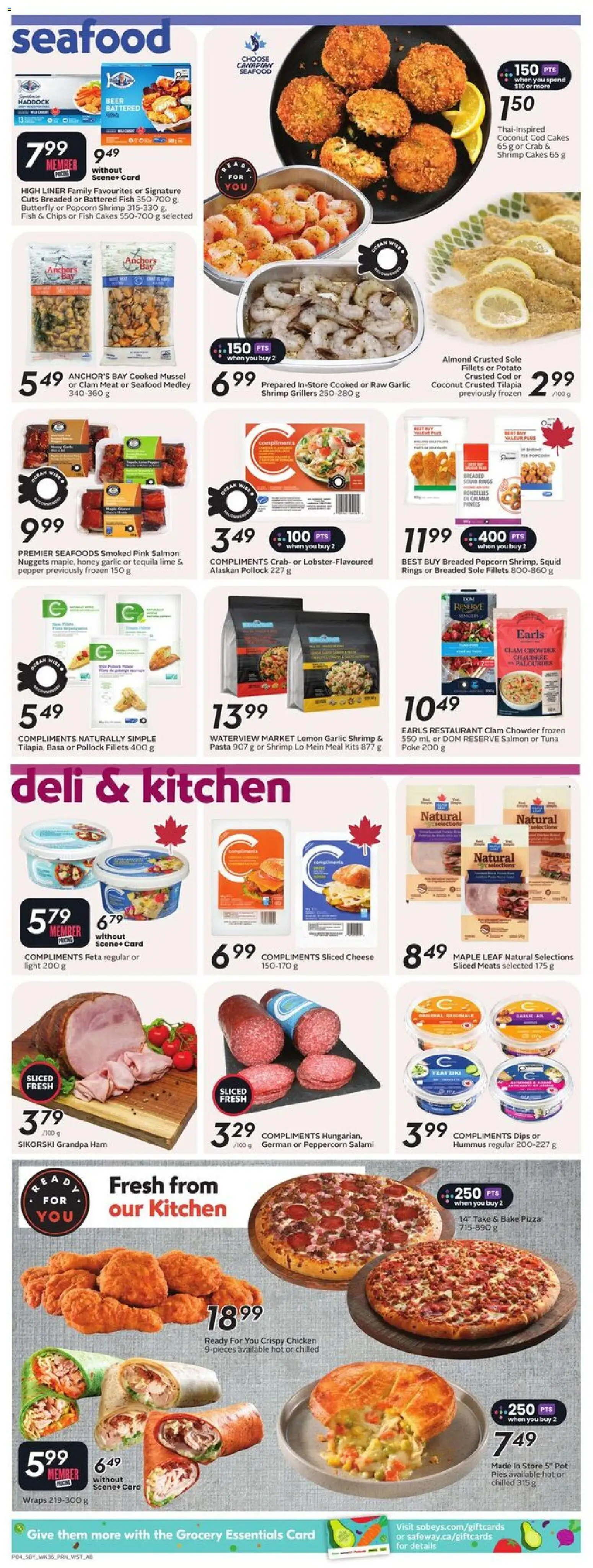 Sobeys flyer valid from 01.01.2026 | Page: 7 | Products: Cheese, Salami, Pizza, Chicken