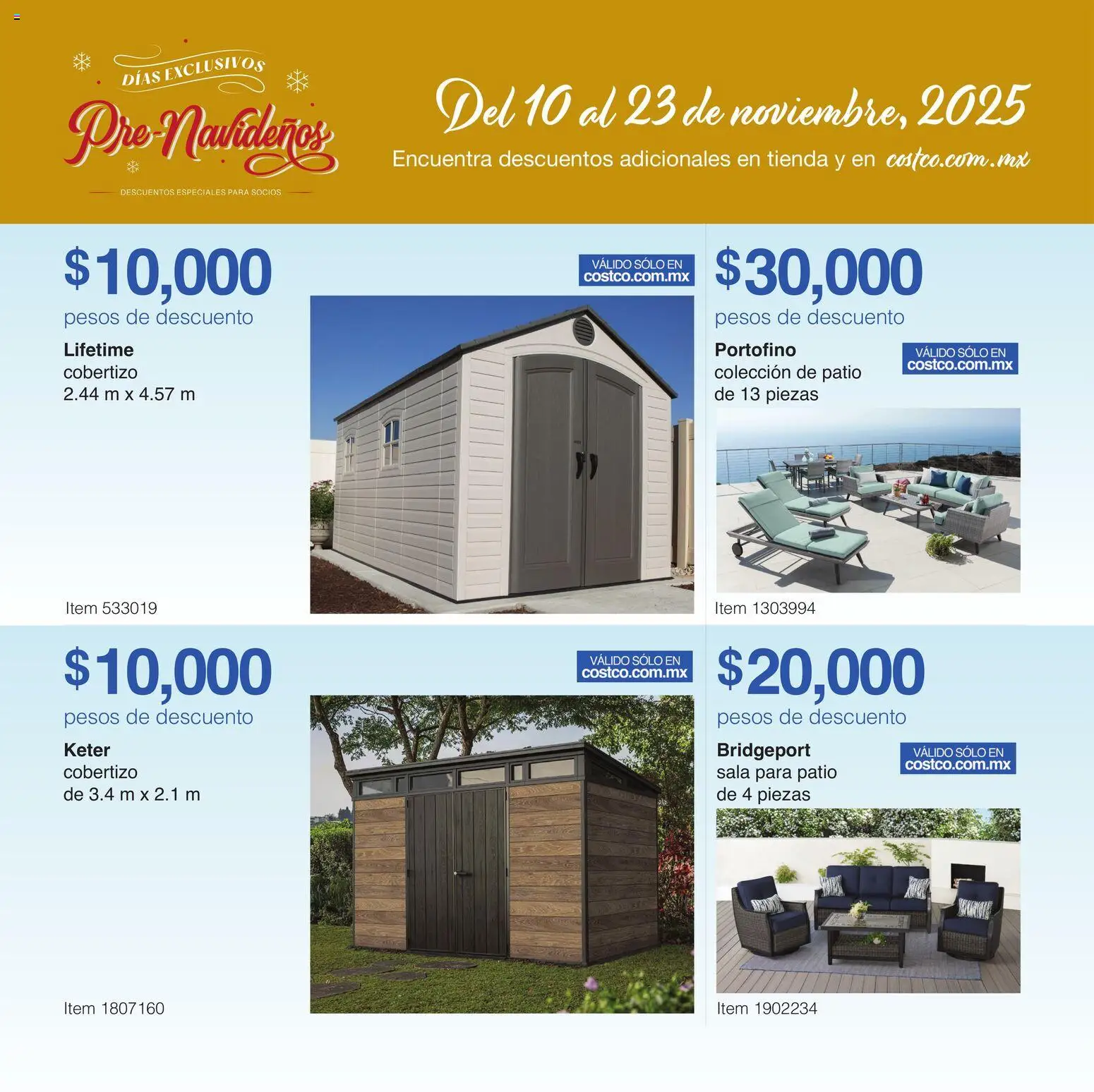 Nuevas ofertas de Costco válidas en toda la República Mexicana desde el 10.11.2025. ¡Encuentra las mejores ofertas en Costco catálogo Pre-Navideños! | Página: 26