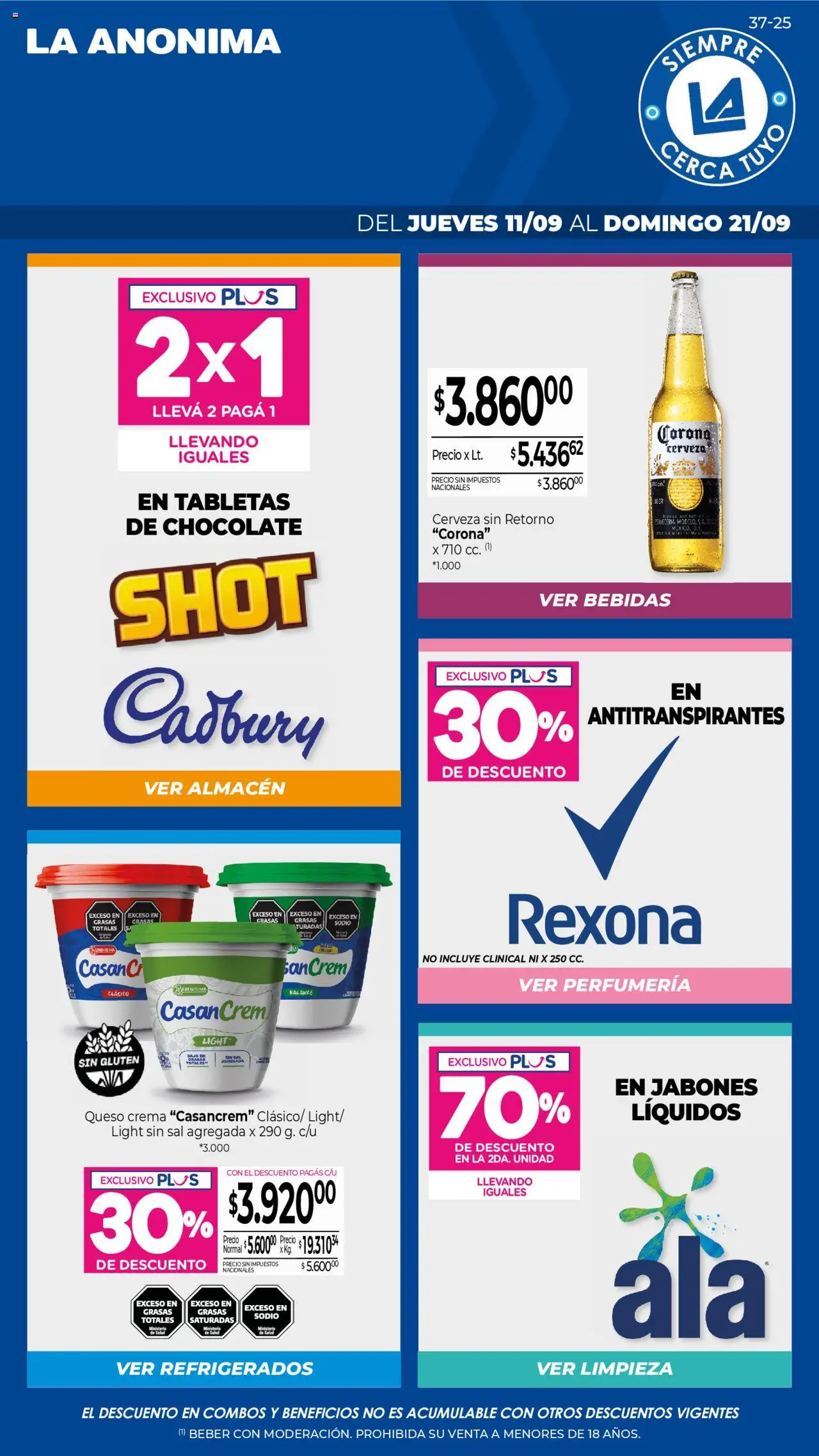La Anonima - Insuperables - z5 │ válido desde el 11.09.2025 | Página: 1 | Productos: Sal, Queso crema, Queso, Crema