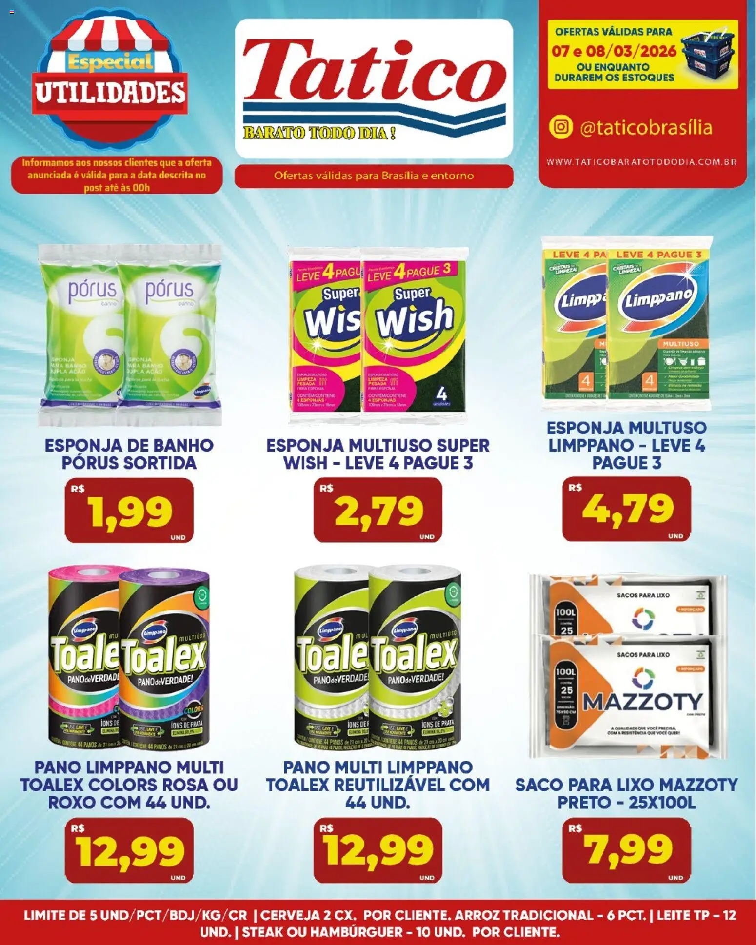 Tatico Folheto - válido de 09.03.2026 | Página: 36 | Produtos: Esponja, Arroz, Hambúrguer, Pá