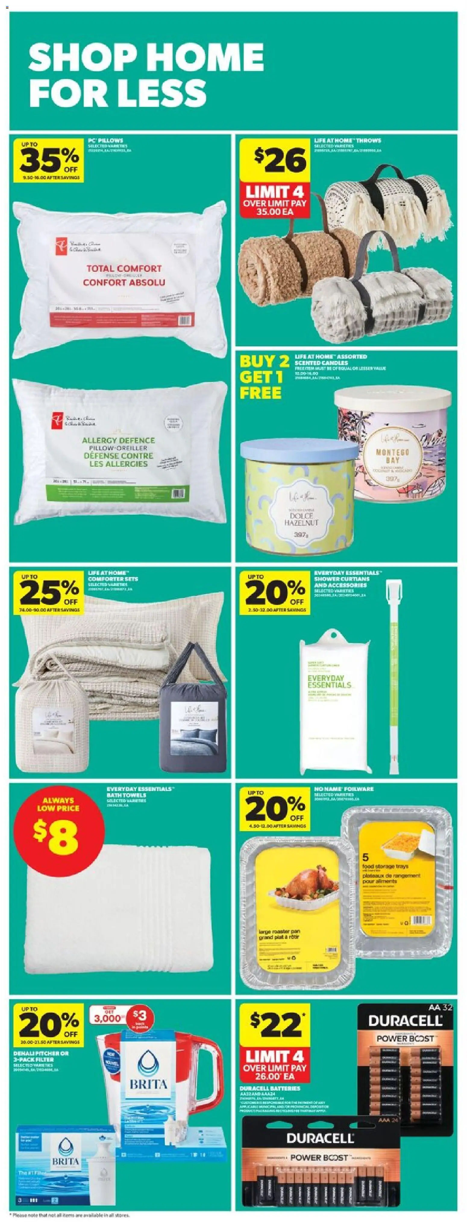 Real Canadian Superstore flyer valid from 26.03.2026 | Page: 36 | Products: PC, Pillow, Bath, Shower