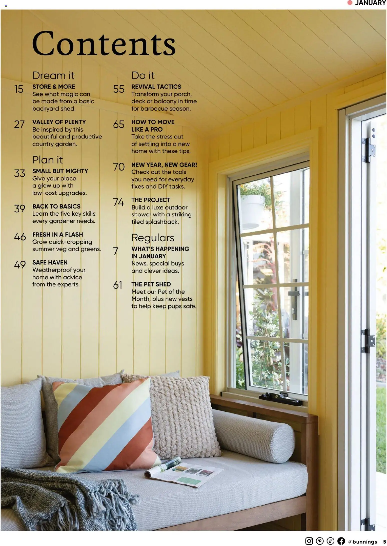 Bunnings Warehouse catalogue - valid from 01.01.2026 | Page: 5 | Products: Shower, Shed, Safe, Tools