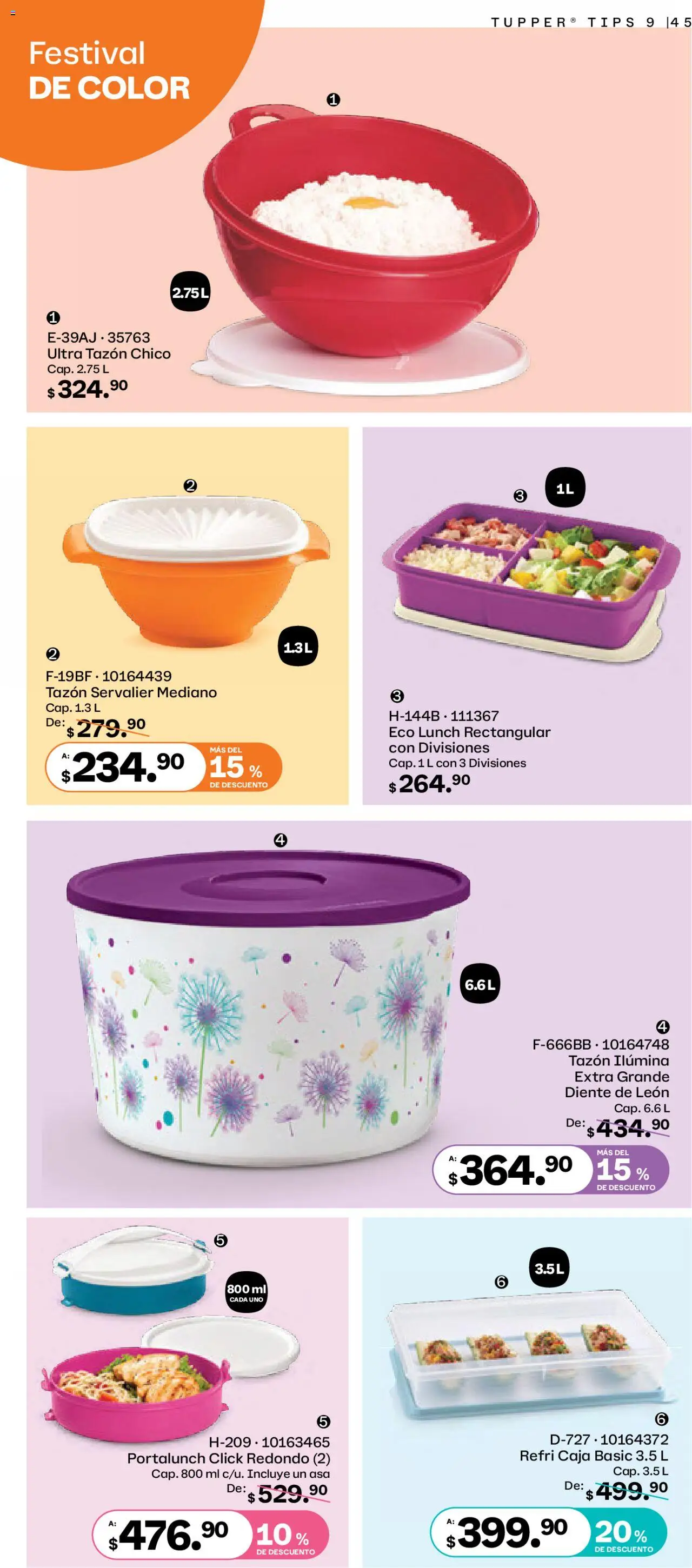 Nuevas ofertas de Tupperware válidas en toda la República Mexicana desde el 11.08.2025. ¡Encuentra las mejores ofertas en Tupperware catálogo! | Página: 45 | Productos: Tupper, Caja