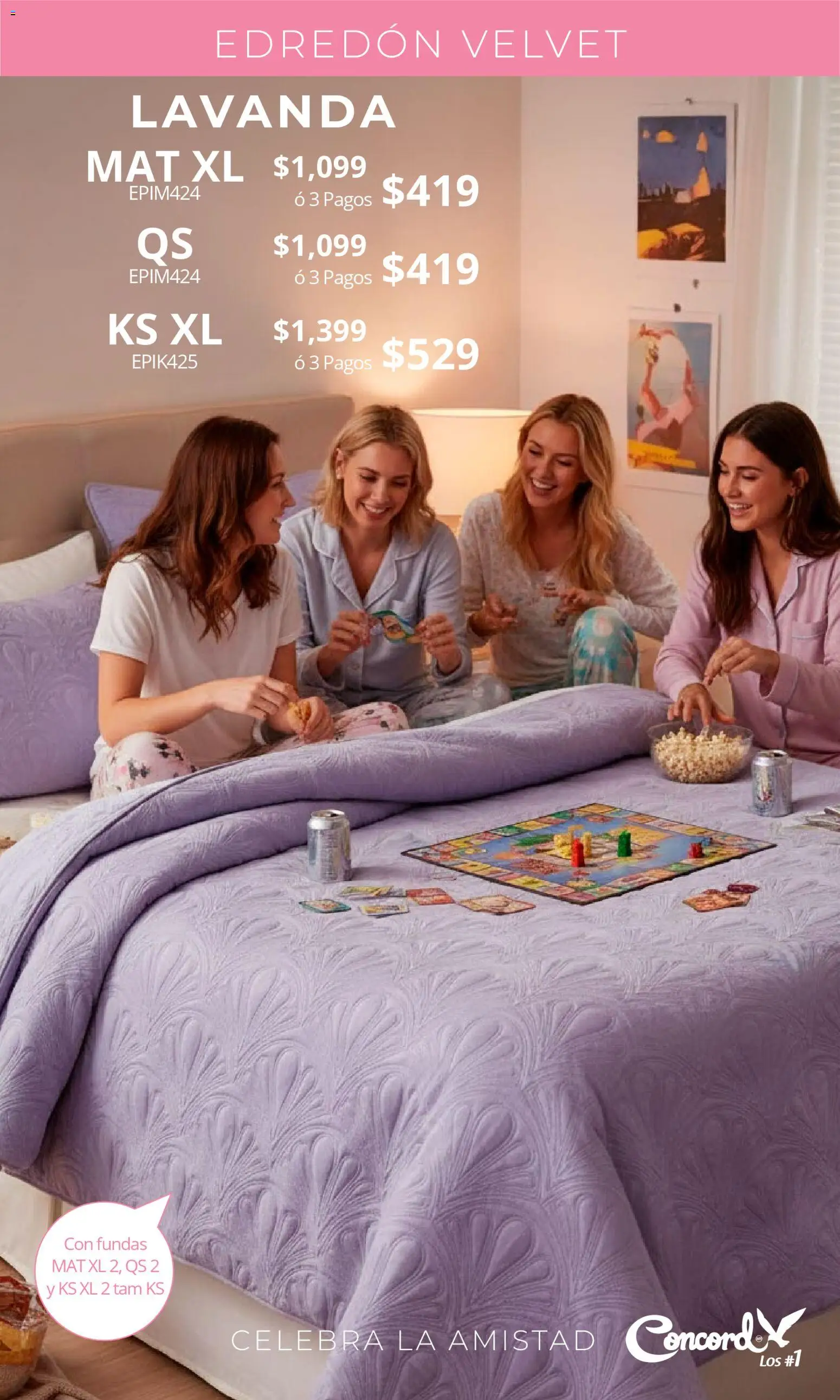 Nuevas ofertas de Colchas Concord válidas en toda la República Mexicana desde el 01.02.2026. ¡Encuentra las mejores ofertas en Colchas Concord catálogo San Valentín! | Página: 8