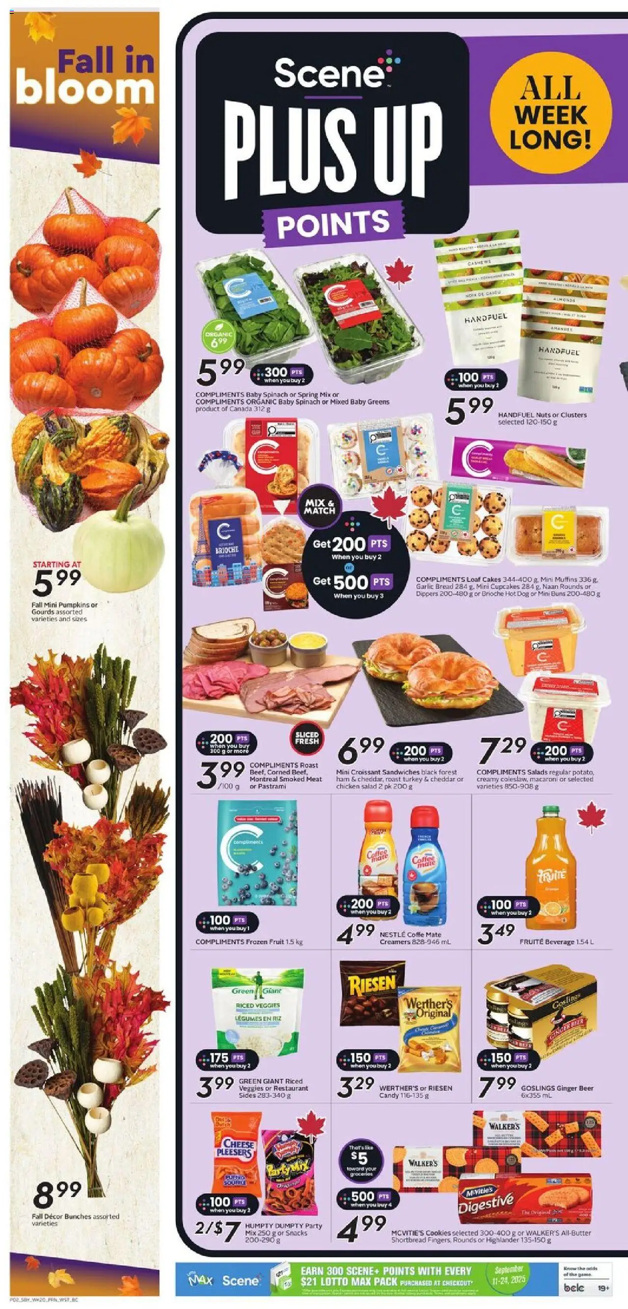 Safeway flyer valid from 11.09.2025 | Page: 5 | Products: Cookies, Salad, Turkey, Beer