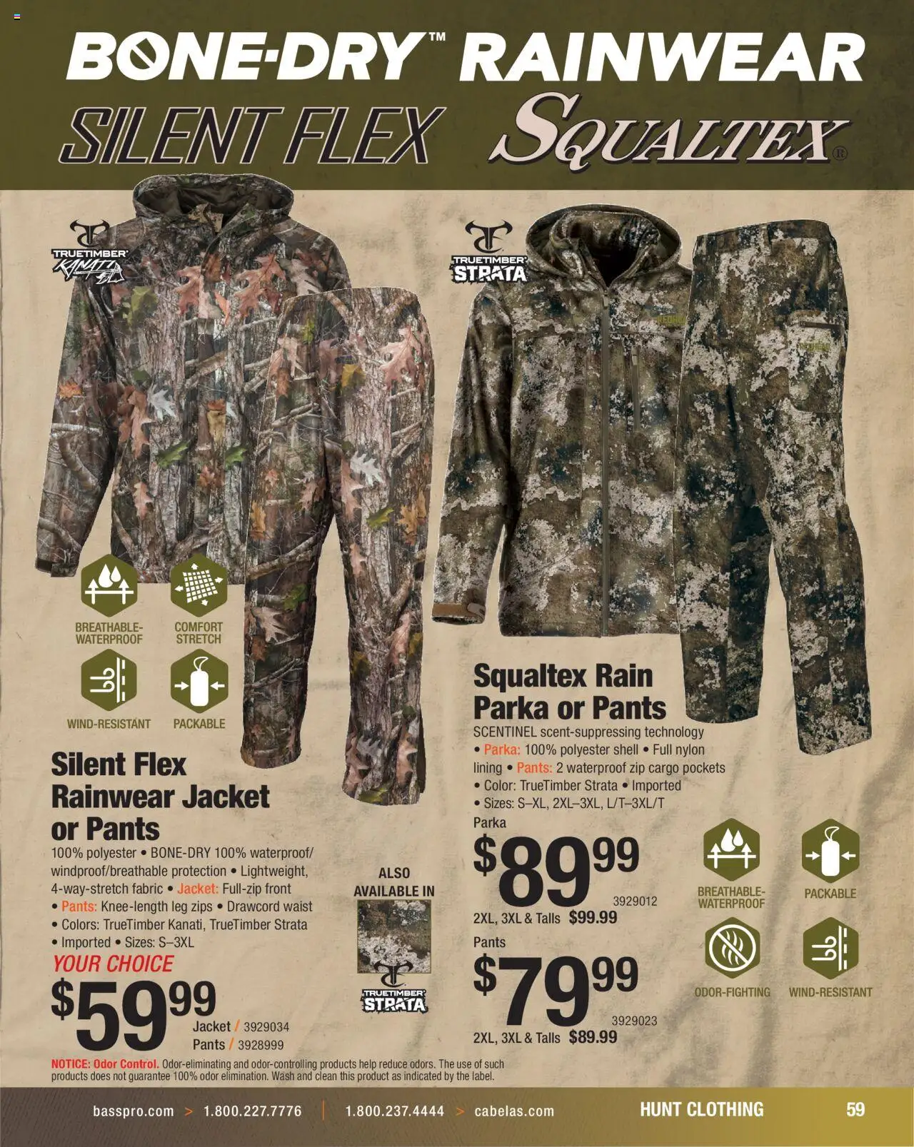 Cabela's Hunting Master 25 - valid from 11.08.2025 | Page: 59 | Products: Jacket, Pants, Rainwear