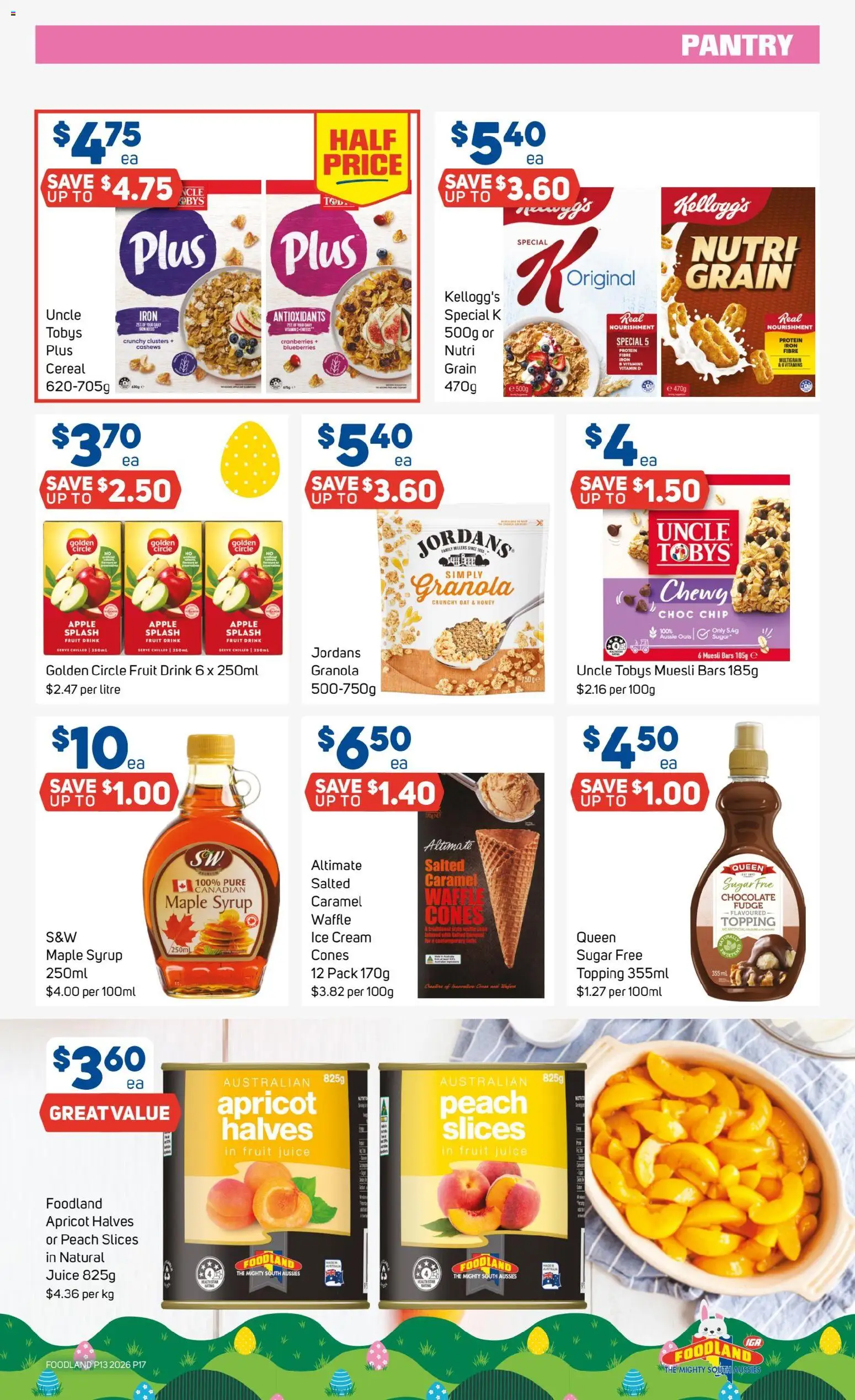 Foodland catalogue - valid from 25.03.2026 | Page: 17 | Products: Juice, Ice cream, Sugar, Vitamin