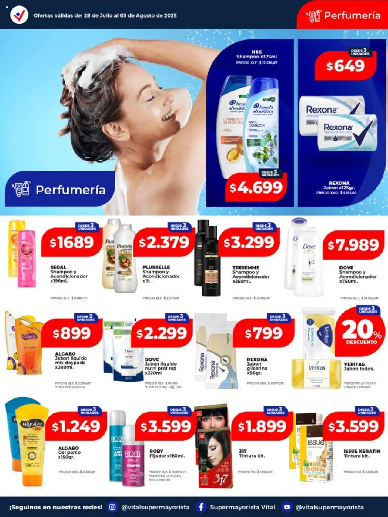 Vital ofertas - Posadas │ válido desde el 28.07.2025 | Página: 2 | Productos: Jabón líquido, Tintura, Acondicionador, Jabón