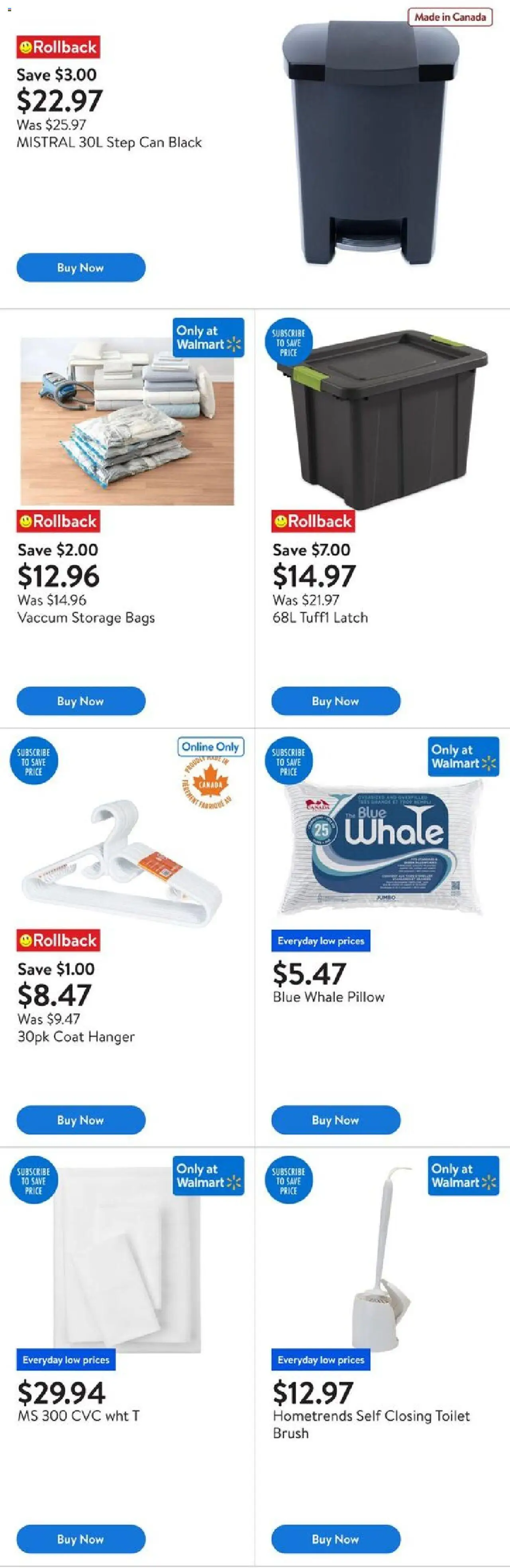 Walmart flyer valid from 11.09.2025 | Page: 9 | Products: Brush, Pillow, Coat hanger, Coat