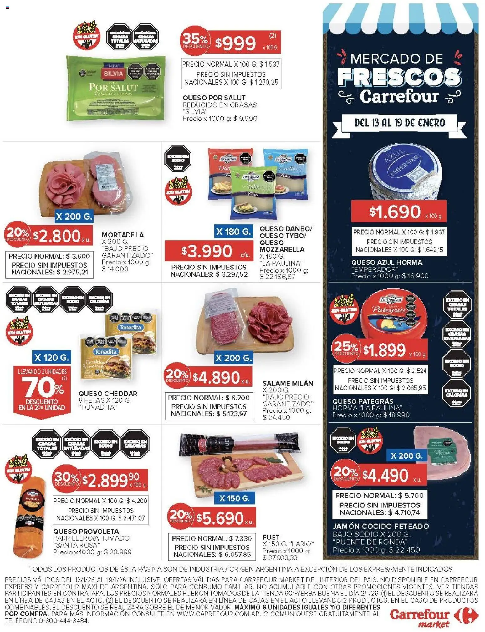 Carrefour Market catálogo │ válido desde el 13.01.2026 | Página: 17 | Productos: Caso, Jamón cocido, Jamón, Salame