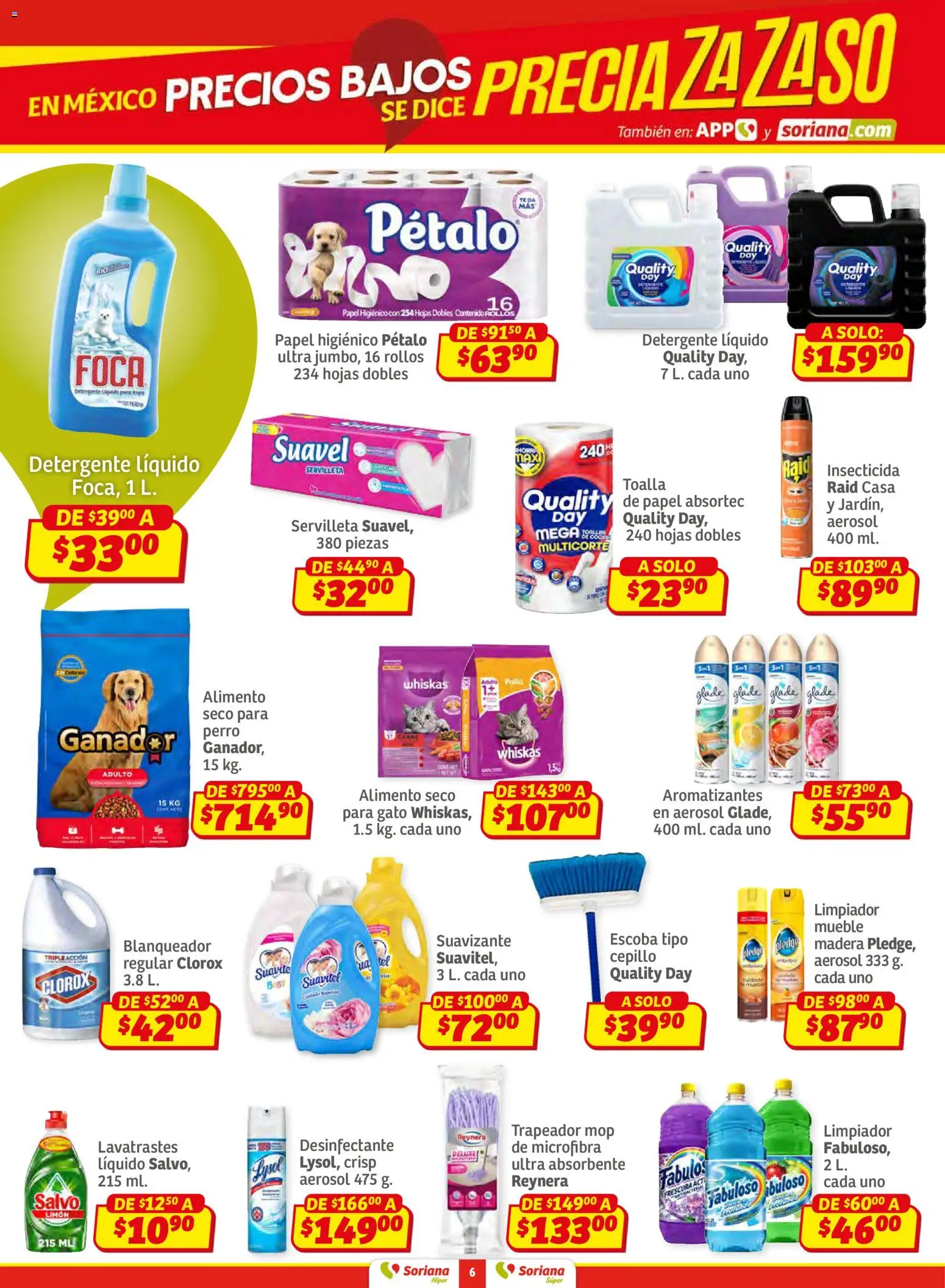 Nuevas ofertas de Soriana válidas en toda la República Mexicana desde el 12.02.2026. ¡Encuentra las mejores ofertas en Soriana - Preciazazaso Súper: Frontera Chih, Coah, Tamaulipas! | Página: 6 | Productos: Pollo, Suavizante, Toalla, Té