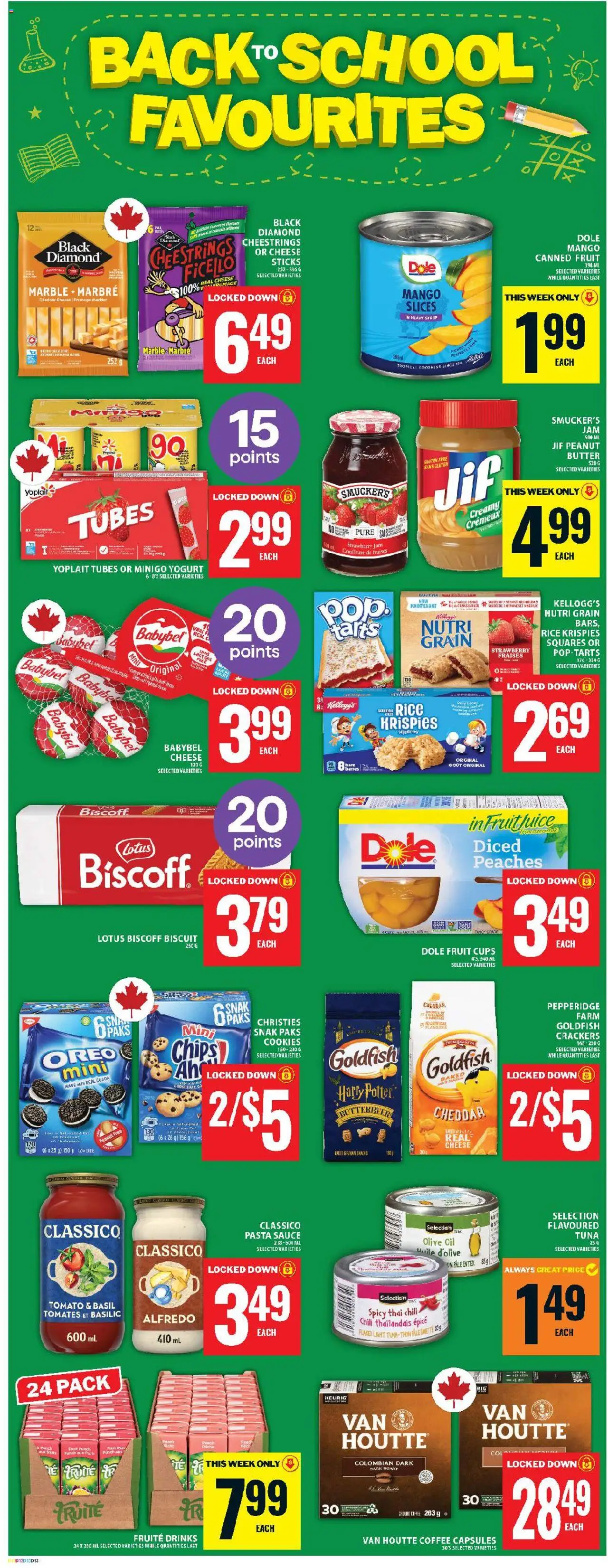 Food Basics flyer valid from 21.08.2025 | Page: 18 | Products: Pasta, Cookies, Cheese, Coffee