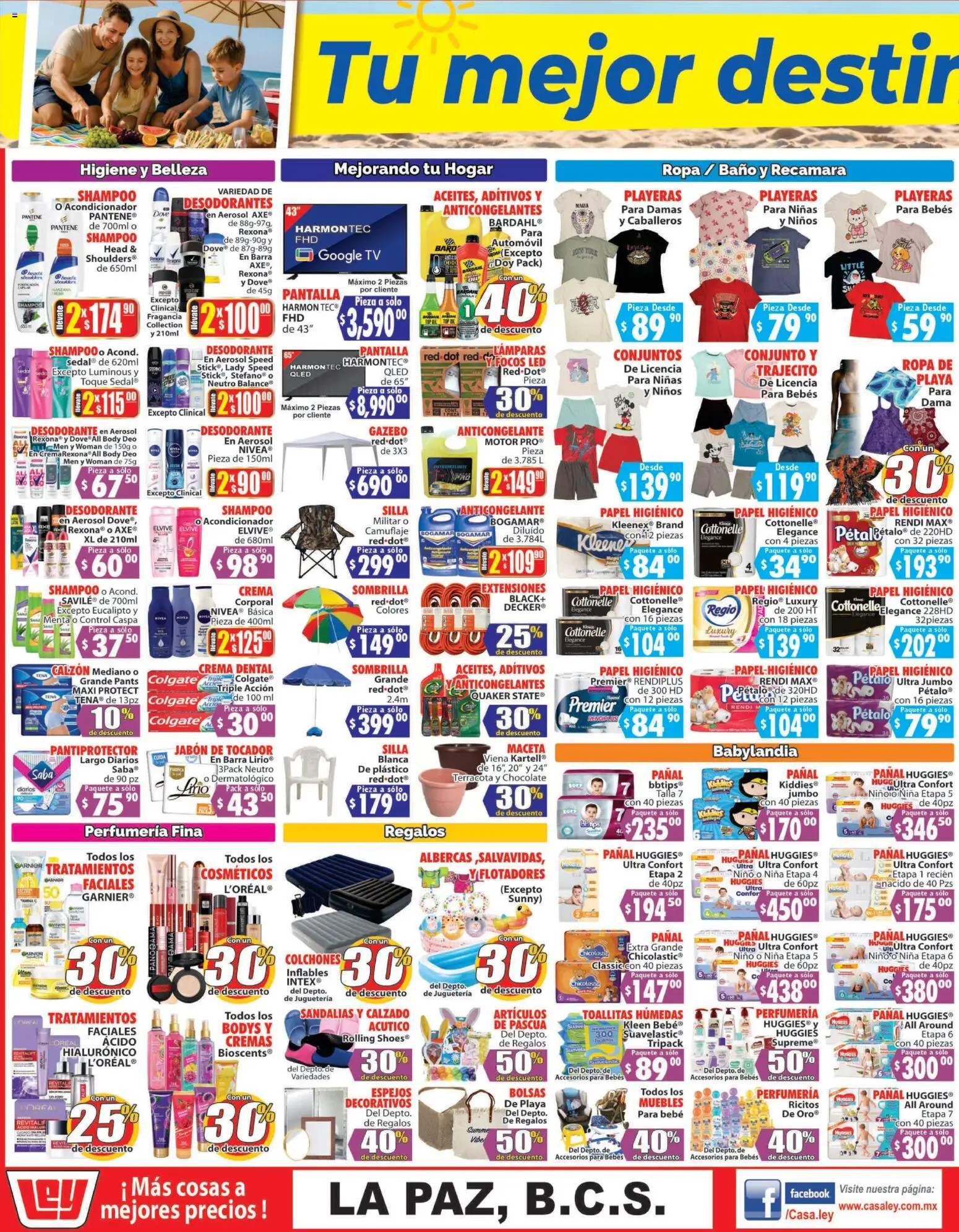 Nuevas ofertas de Casa Ley válidas en toda la República Mexicana desde el 04.04.2026. ¡Encuentra las mejores ofertas en Casa Ley folleto Autoservicio La Paz, BCS! | Página: 3 | Productos: Calzón, Papel higiénico, Ropa, Sandalias