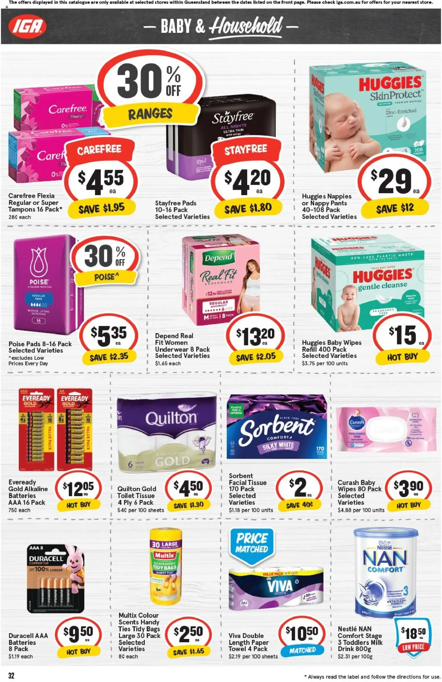 IGA catalogue - valid from 29.10.2025 | Page: 31 | Products: Toilet, Household, Nappies, Pants