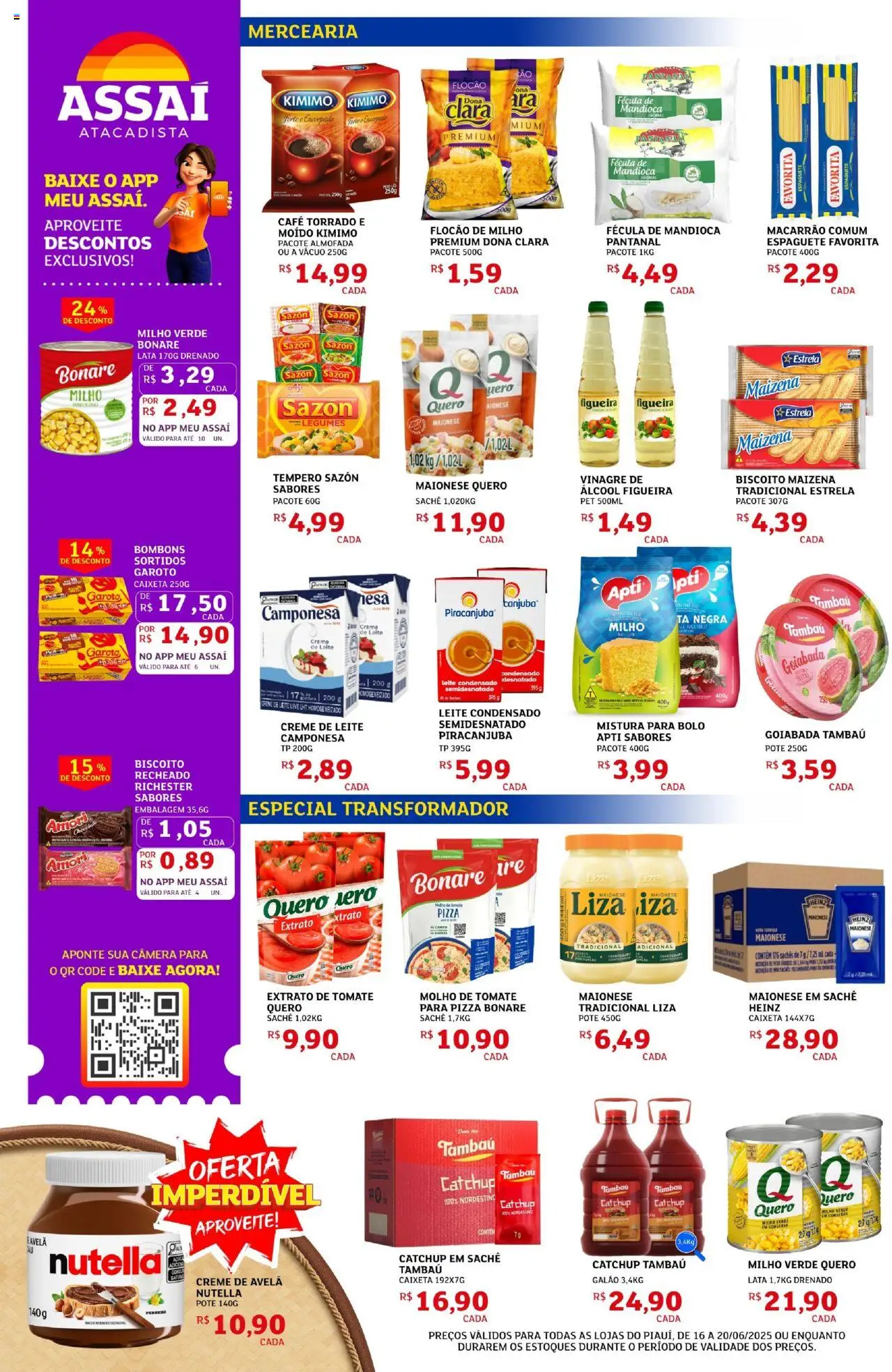Assaí Atacadista Folheto - válido de 16.06.2025 | Página: 2 | Produtos: Mandioca, Biscoito, Milho verde, Leite